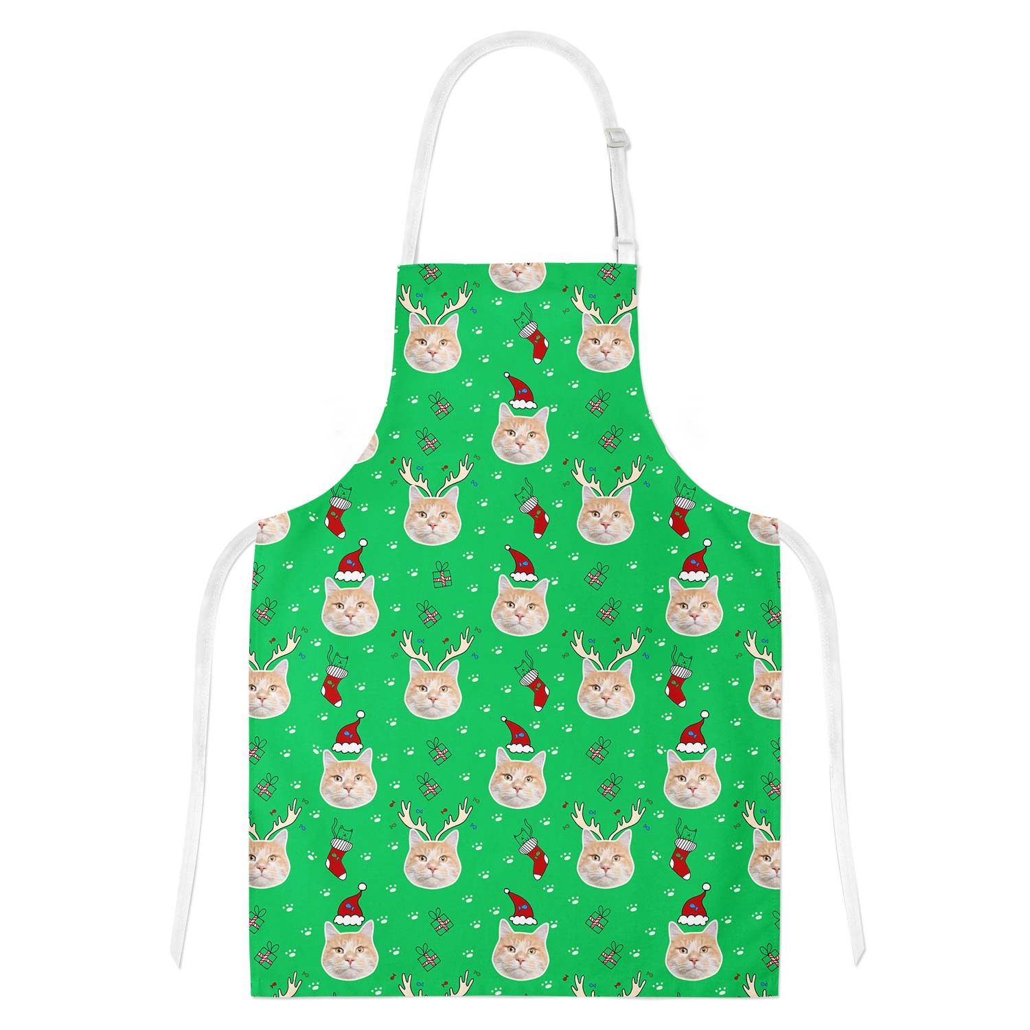 Christmas Cat Personalised Apron