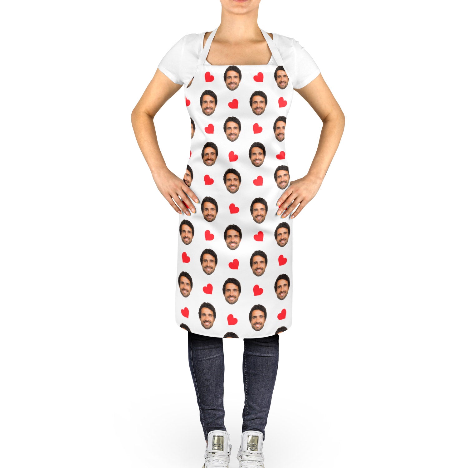 Face Hearts Personalised Apron