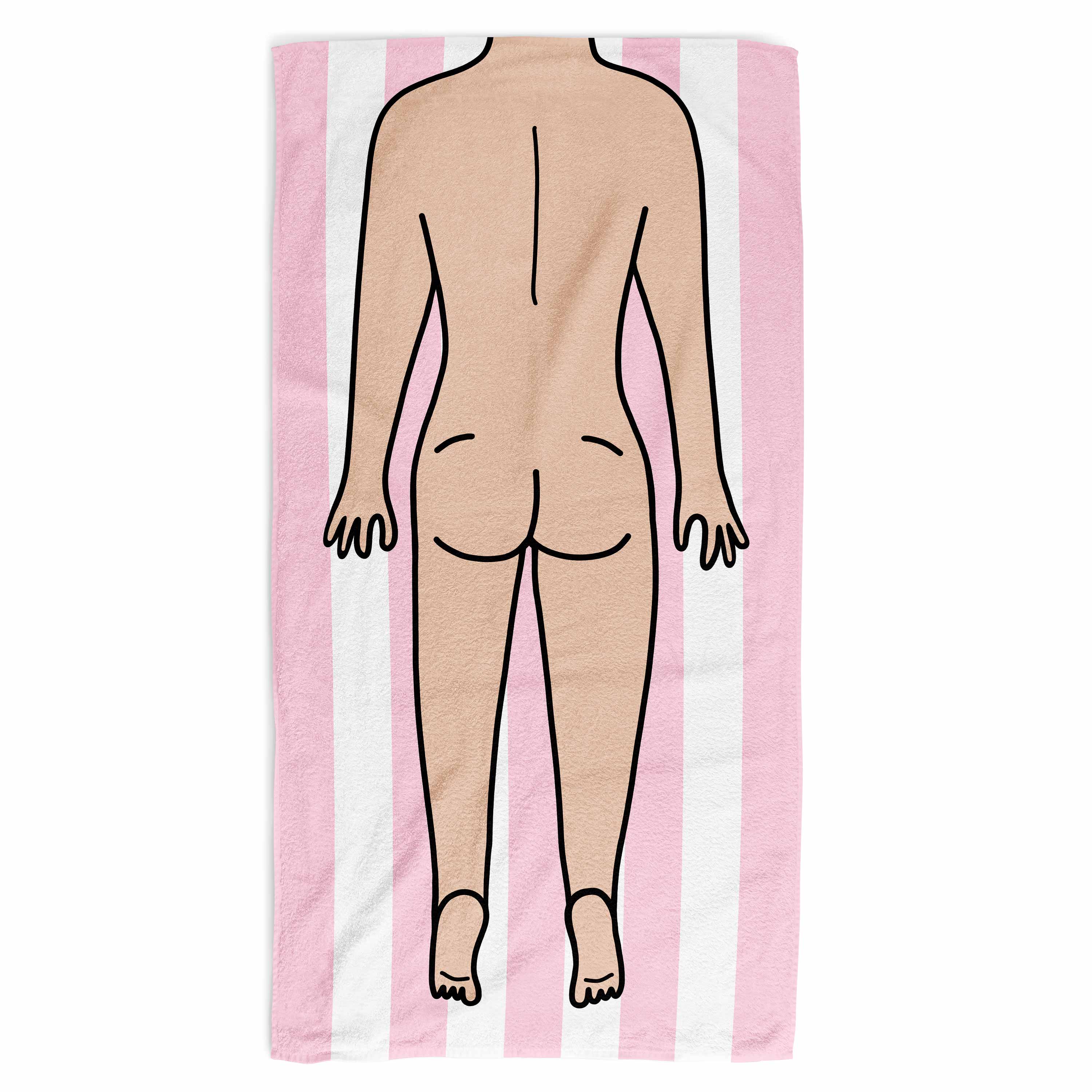 Nude Woman Back Beach Towel