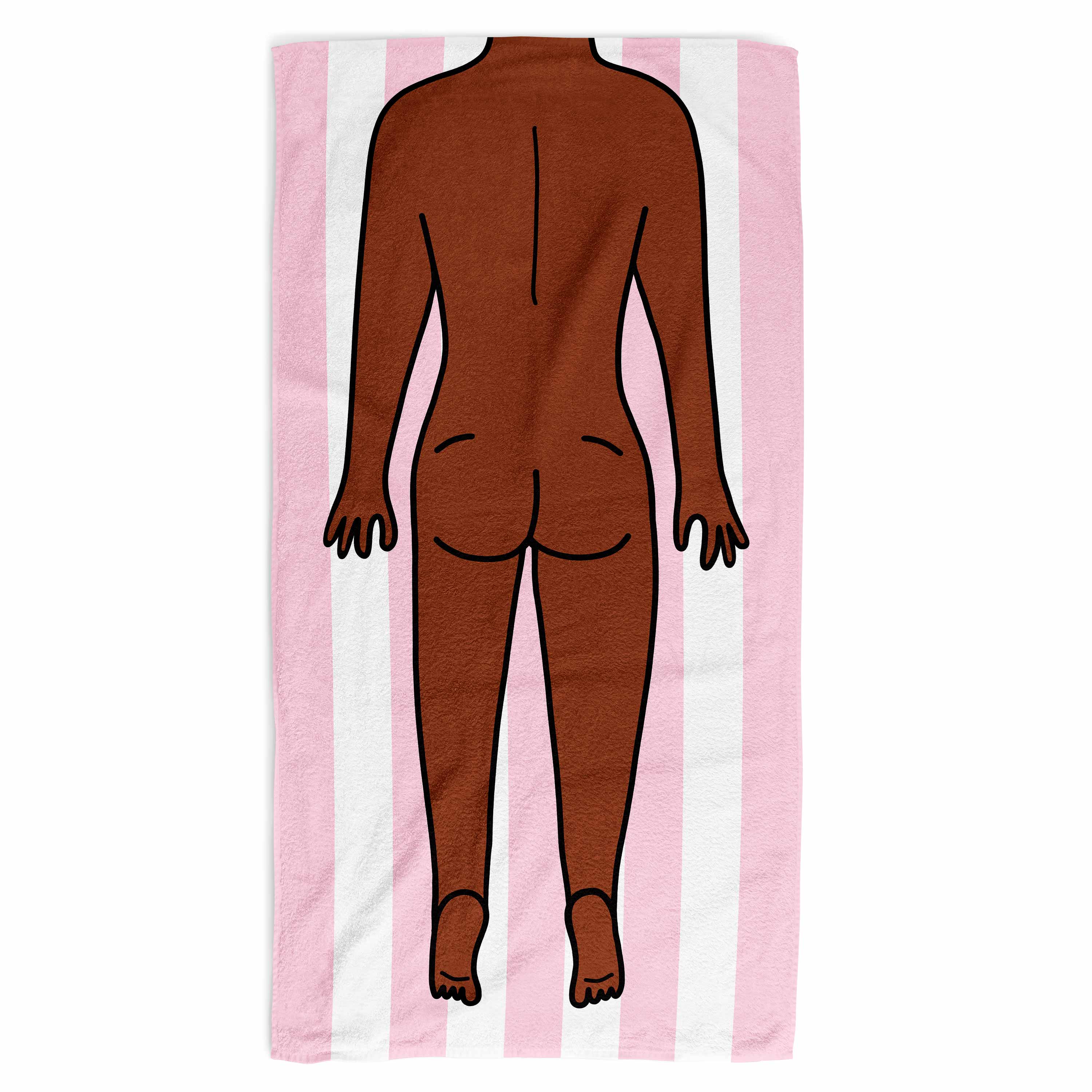 Nude Woman Back Beach Towel