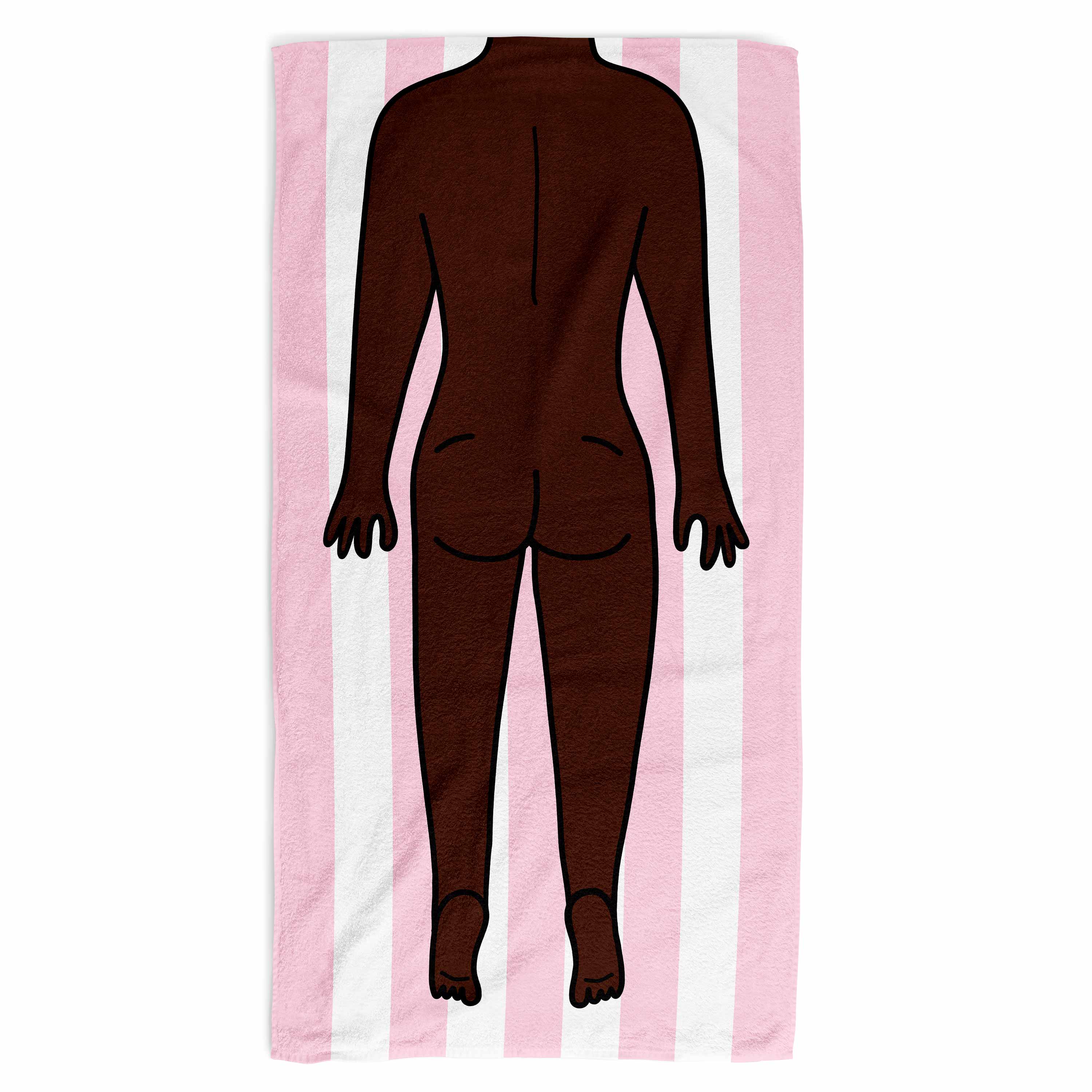 Nude Woman Back Beach Towel