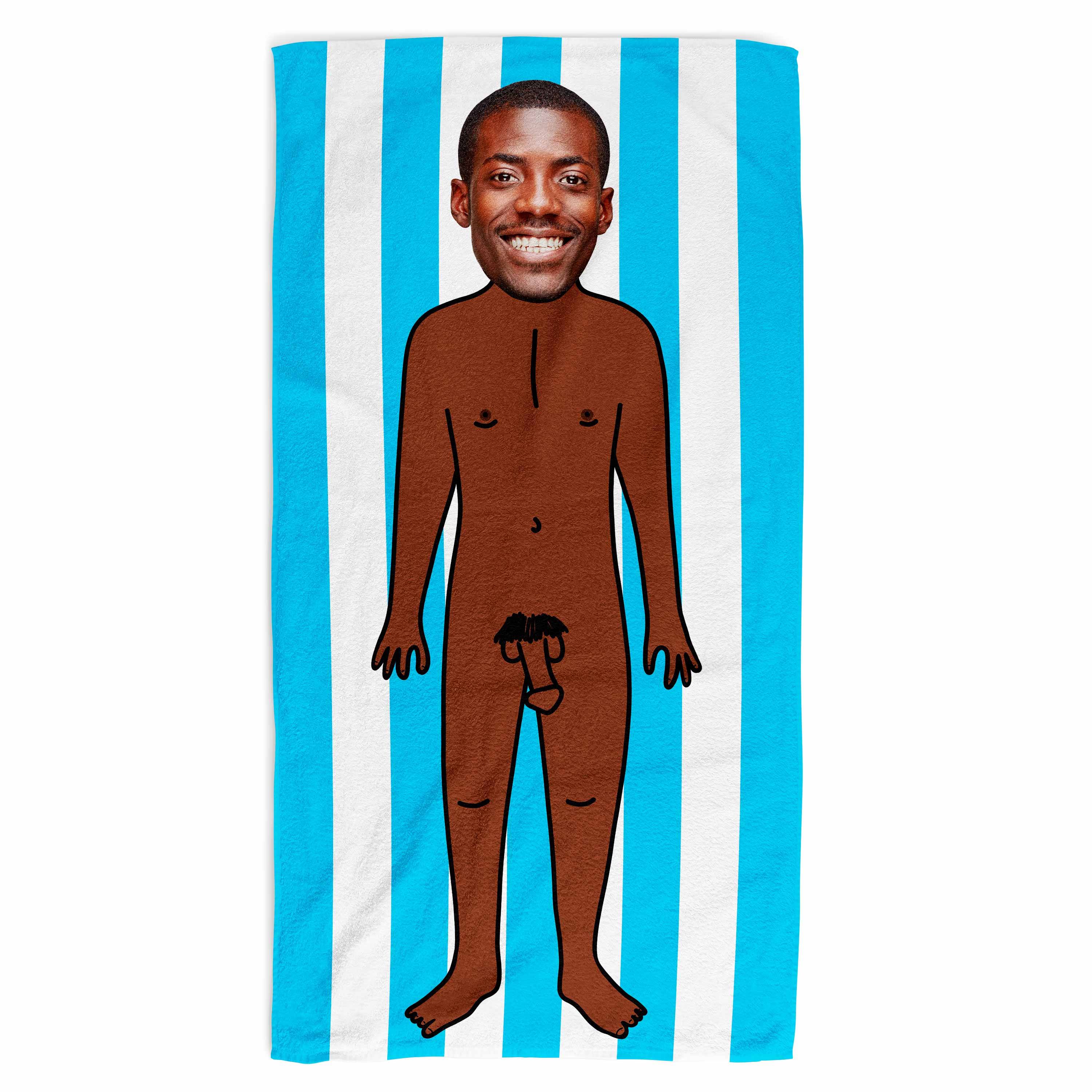 Nude Man Front Beach Towel