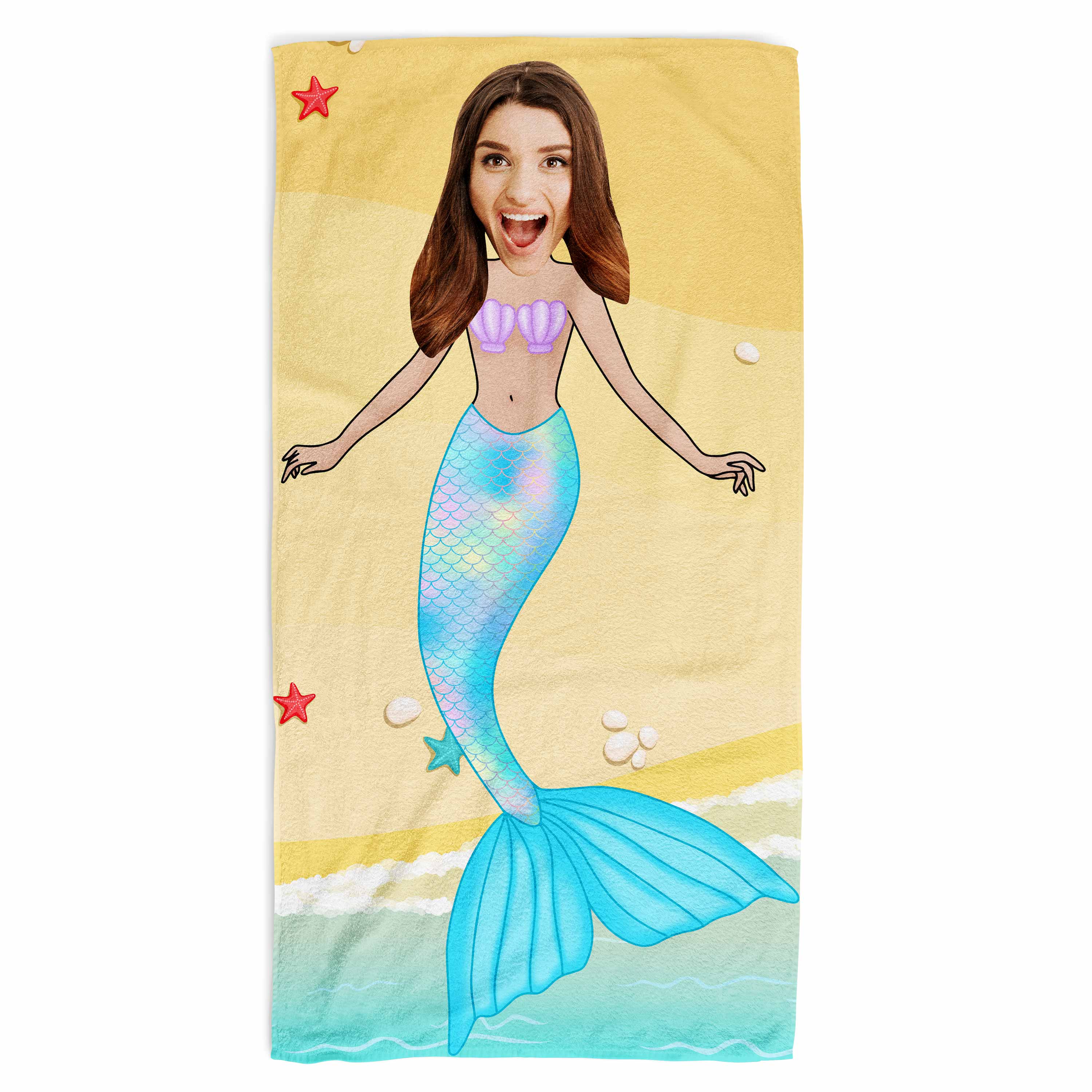 Mermaid Personalised Beach Towel