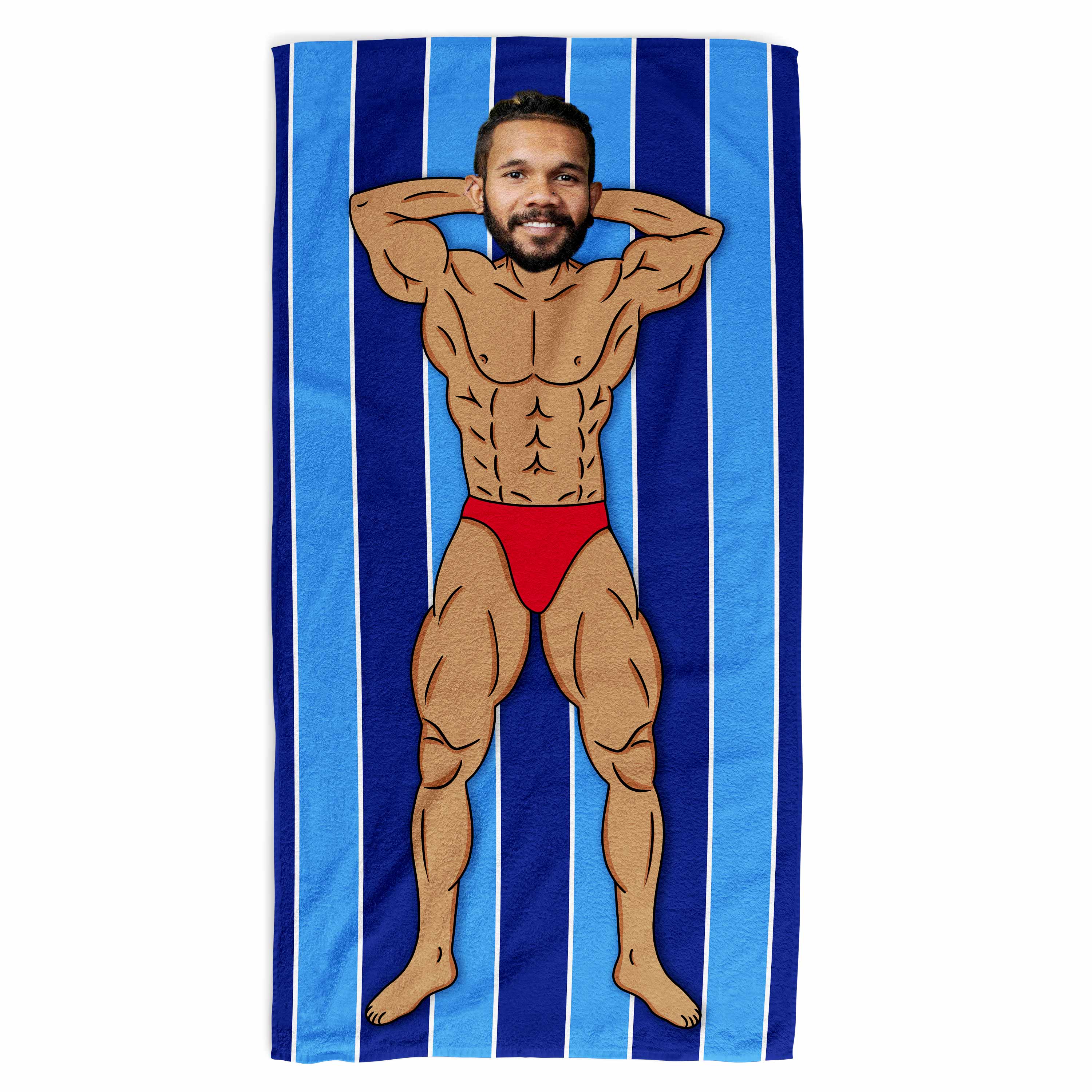 Sexy Beach Boy Personalised Beach Towel