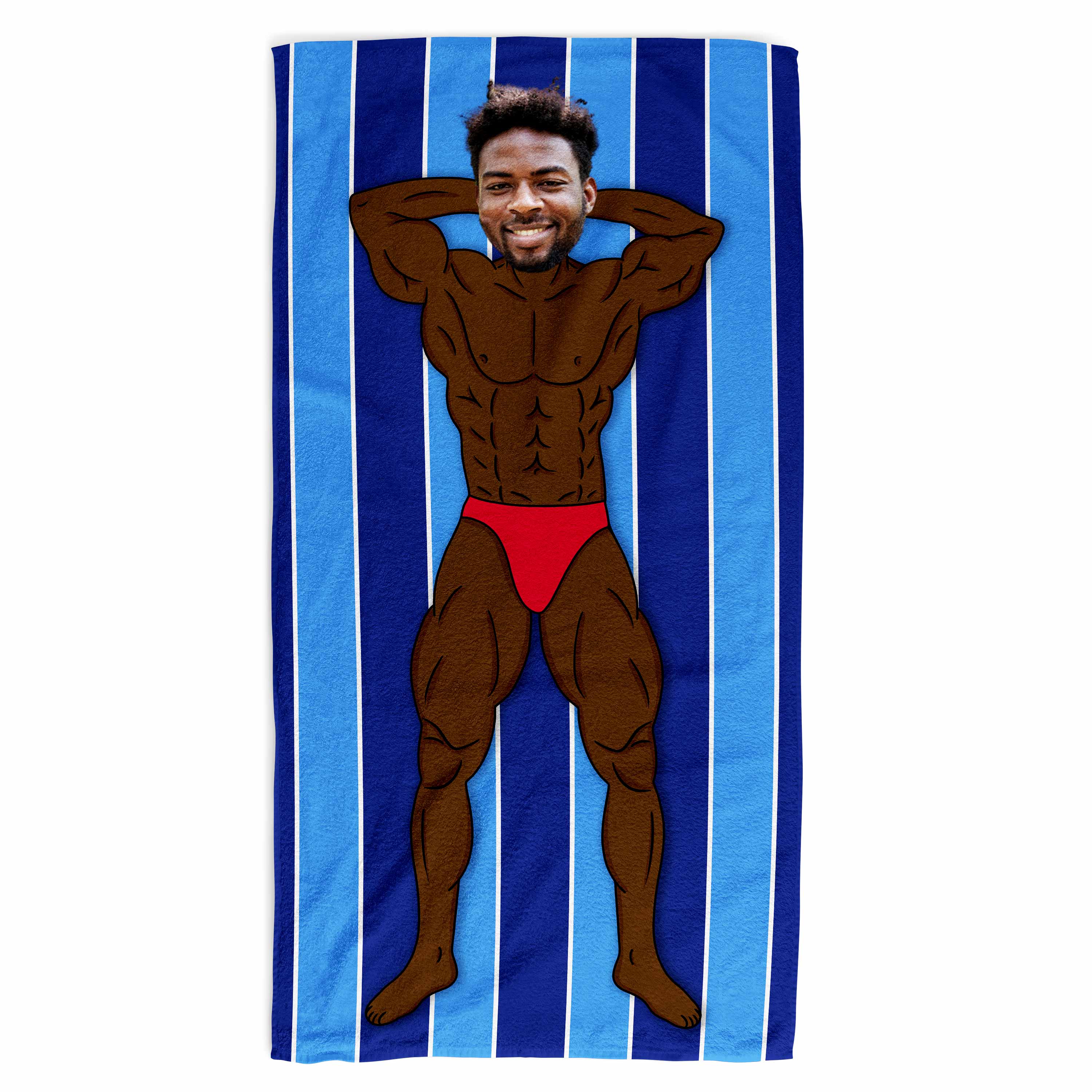 Sexy Beach Boy Personalised Beach Towel