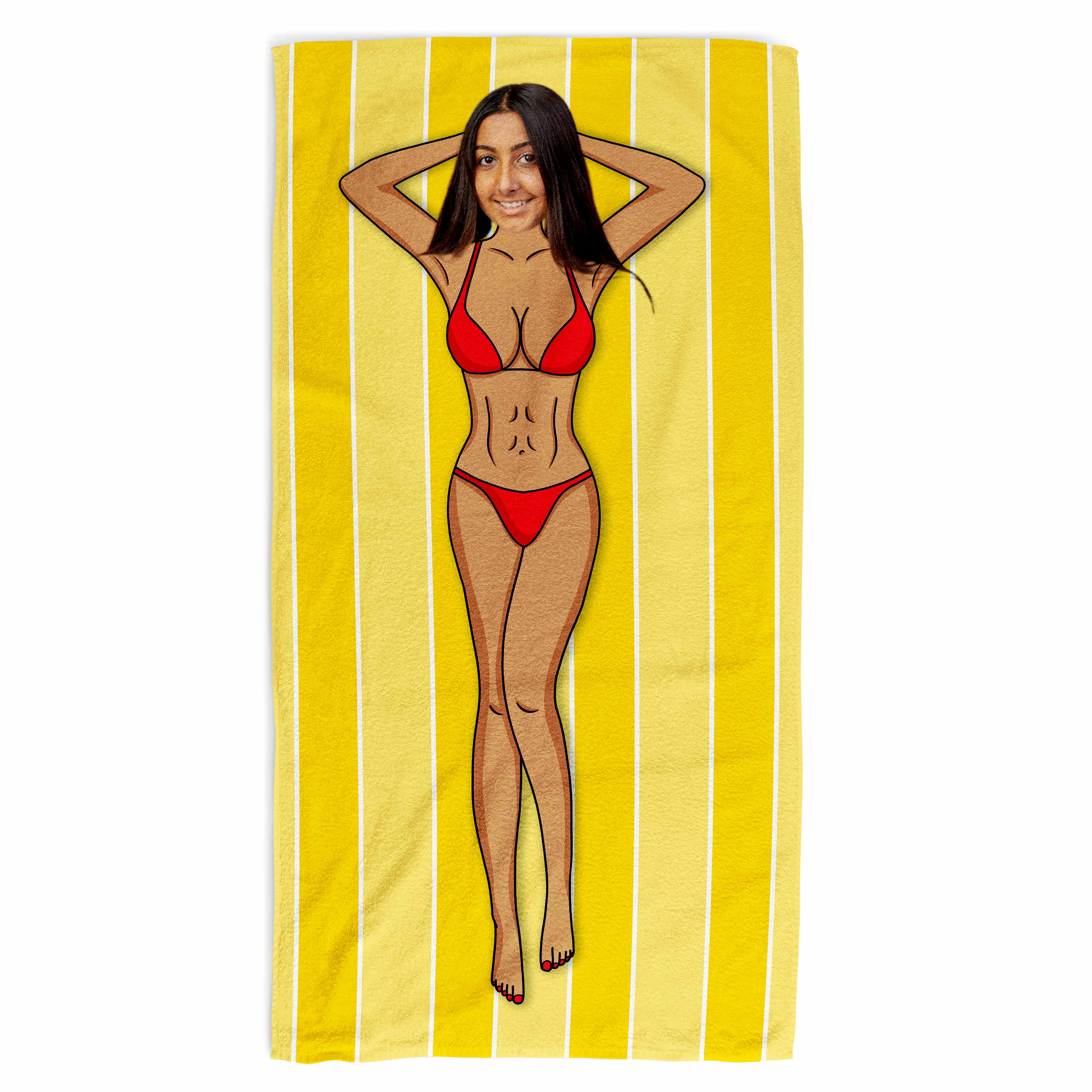 Sexy Beach Girl Personalised Beach Towel