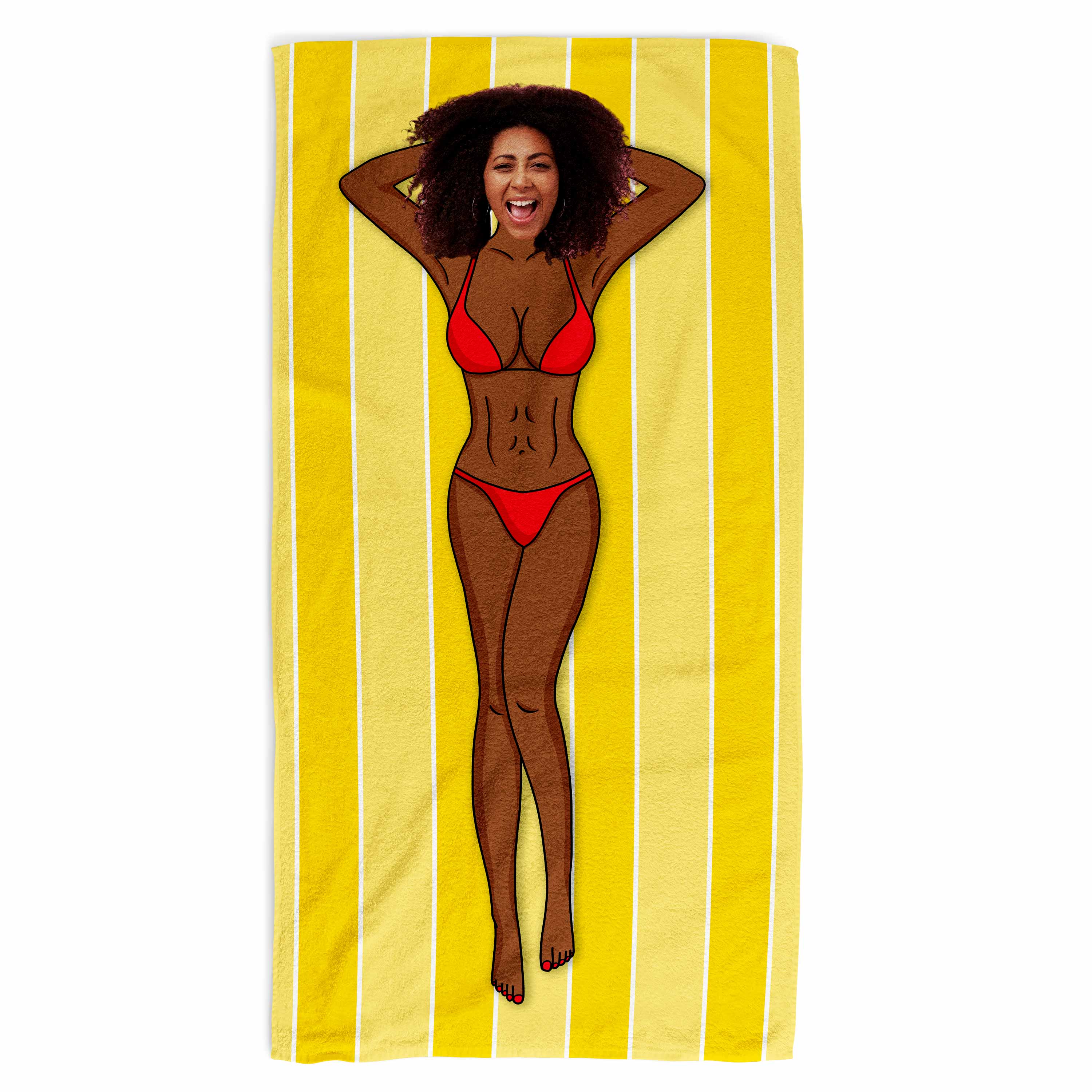 Sexy Beach Girl Personalised Beach Towel