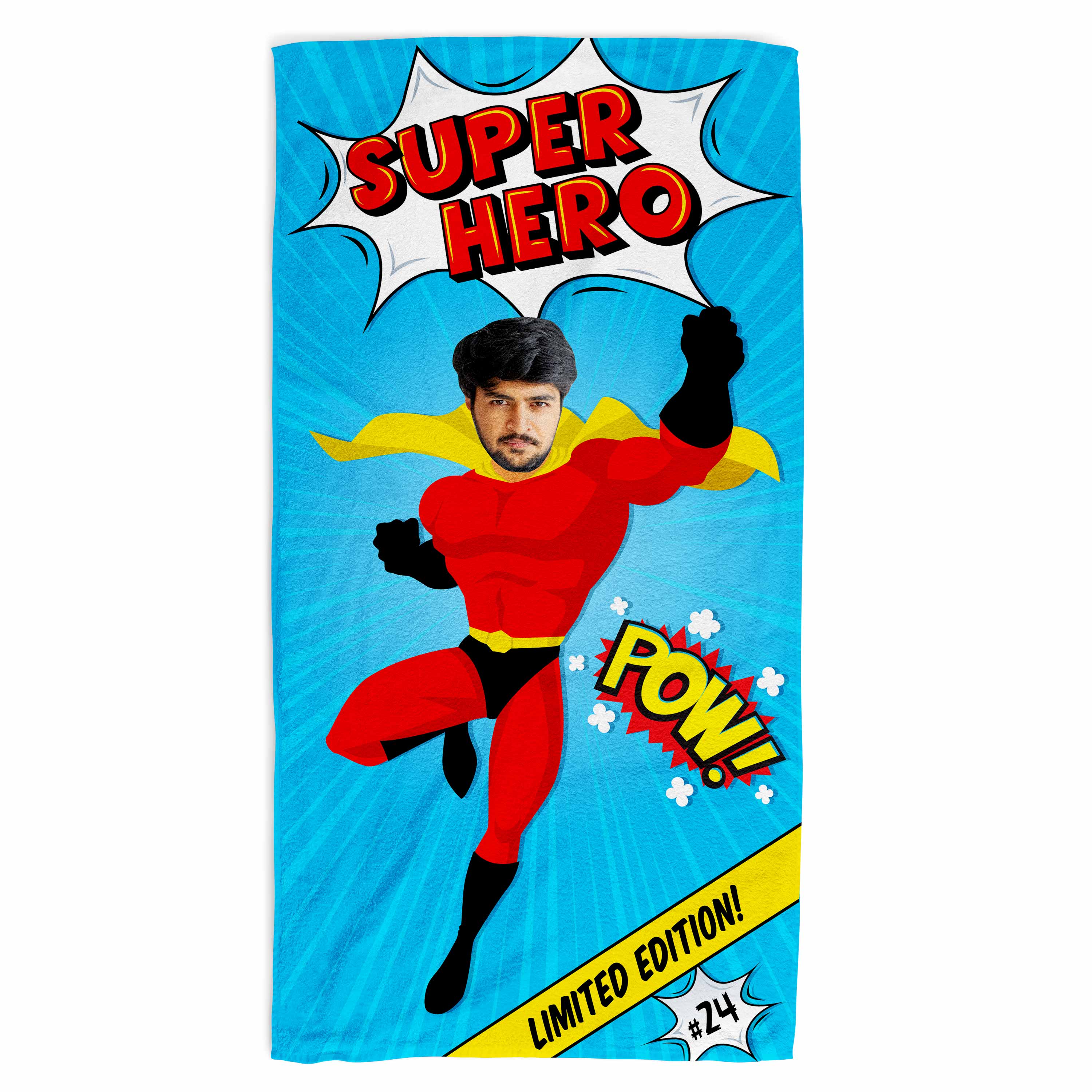 Superhero Personalised Beach Towel