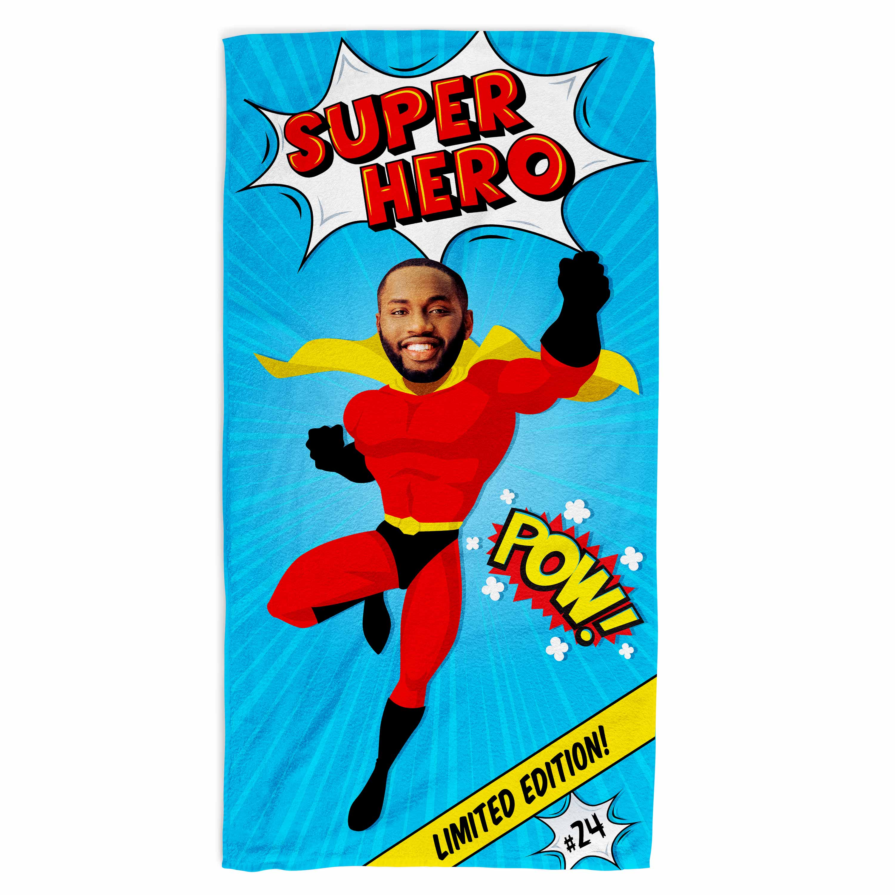 Superhero Personalised Beach Towel
