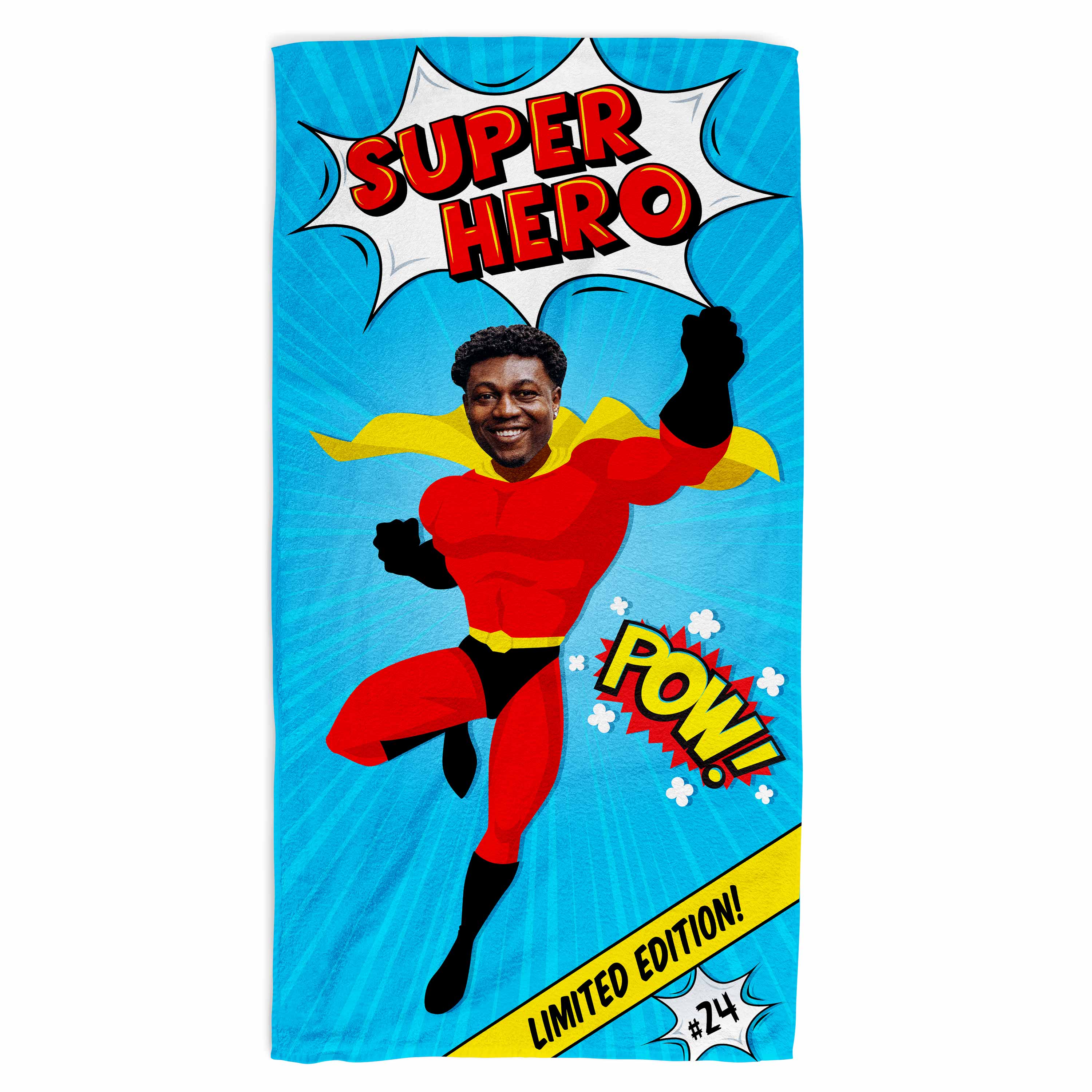 Superhero Personalised Beach Towel