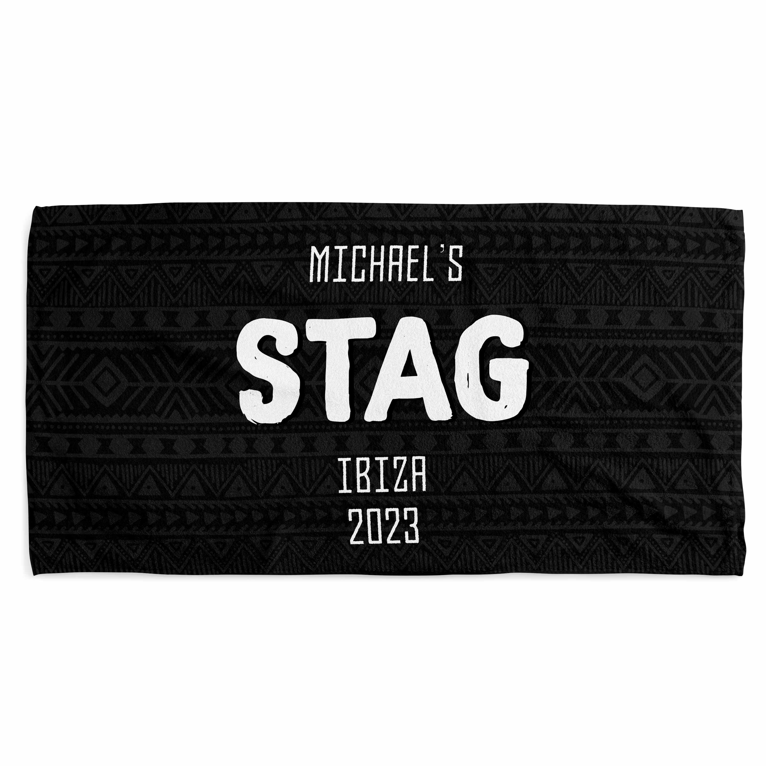 Stag Do Personalised Beach Towel