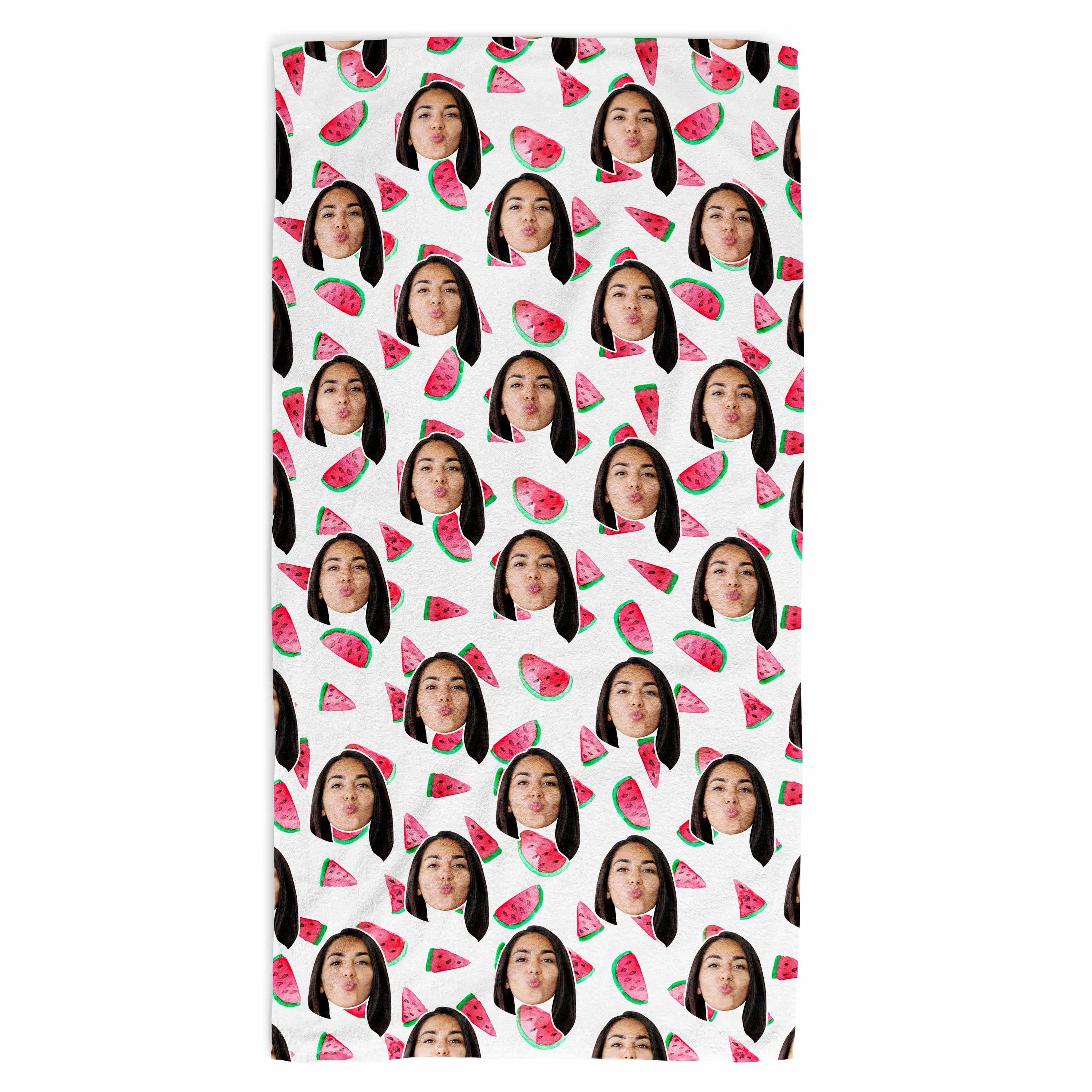 Watermelons Face Beach Towel