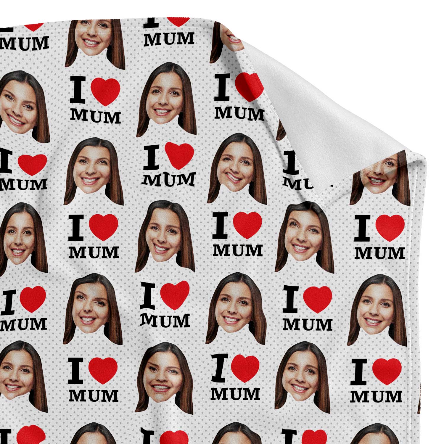 I Love Mum Personalised Blanket