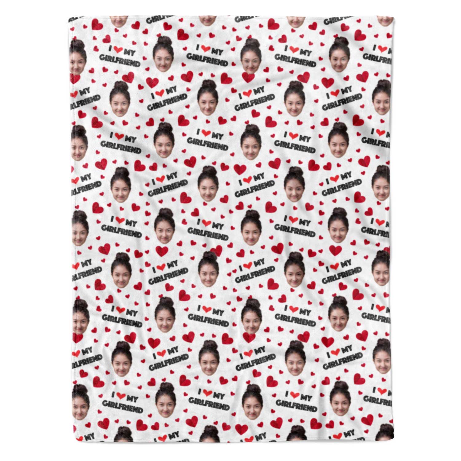 I Love My Girlfriend Personalised Blanket