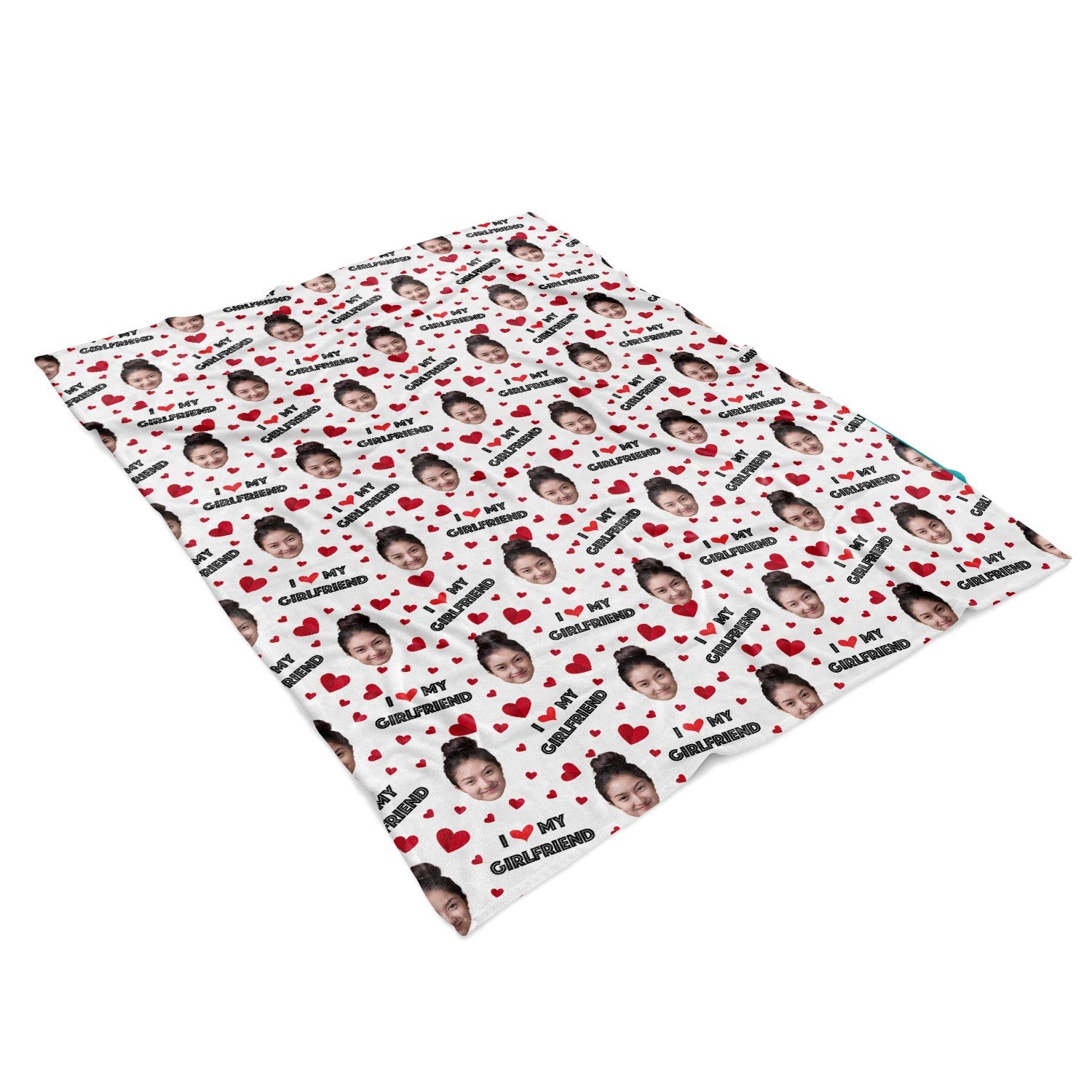 I Love My Girlfriend Personalised Blanket