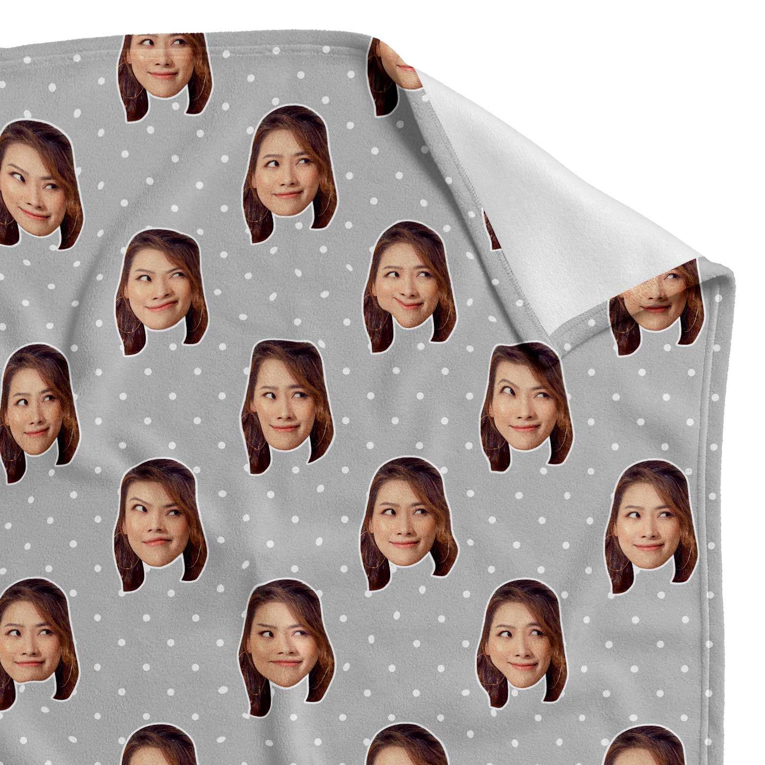 Face Polka Personalised Blanket