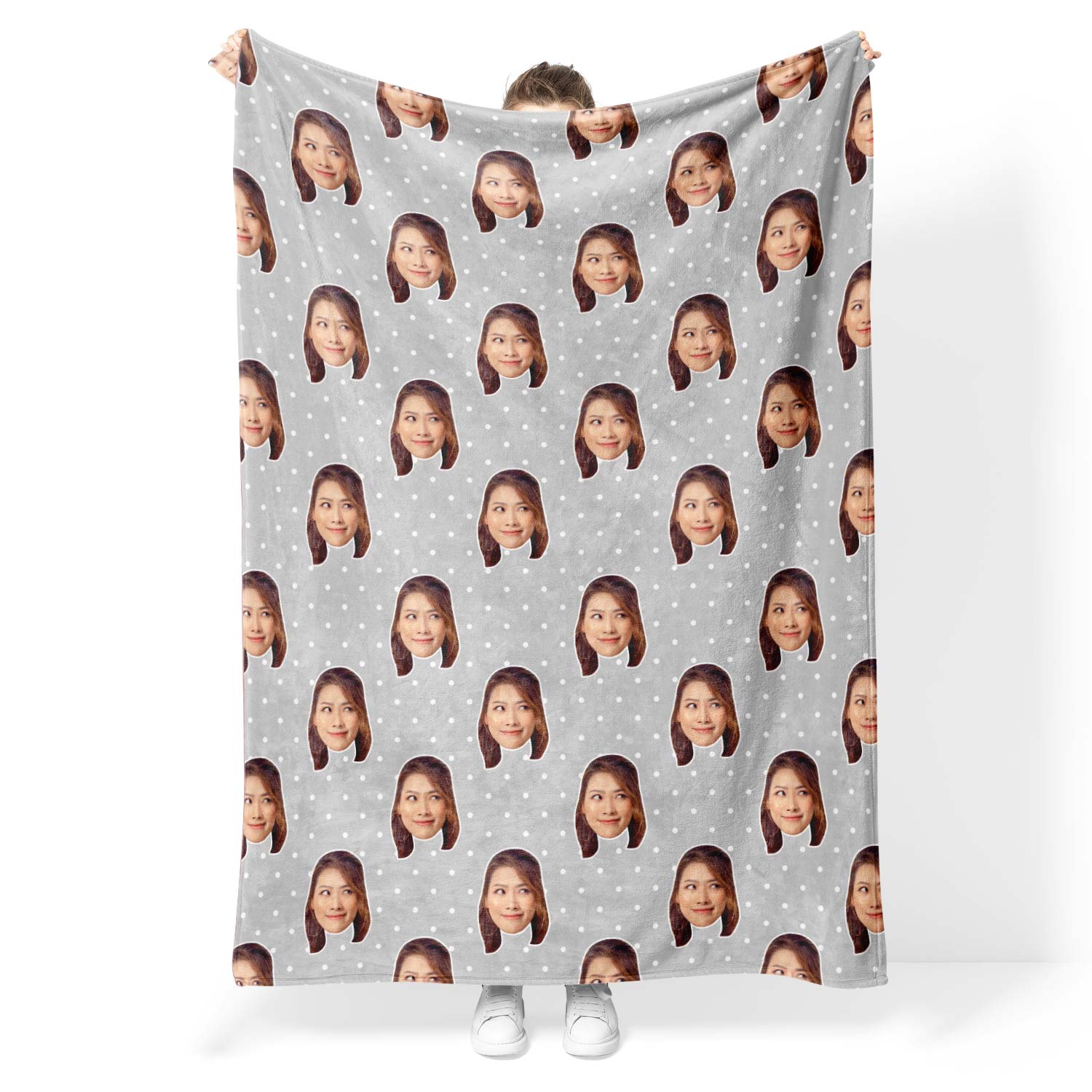 Face Polka Personalised Blanket