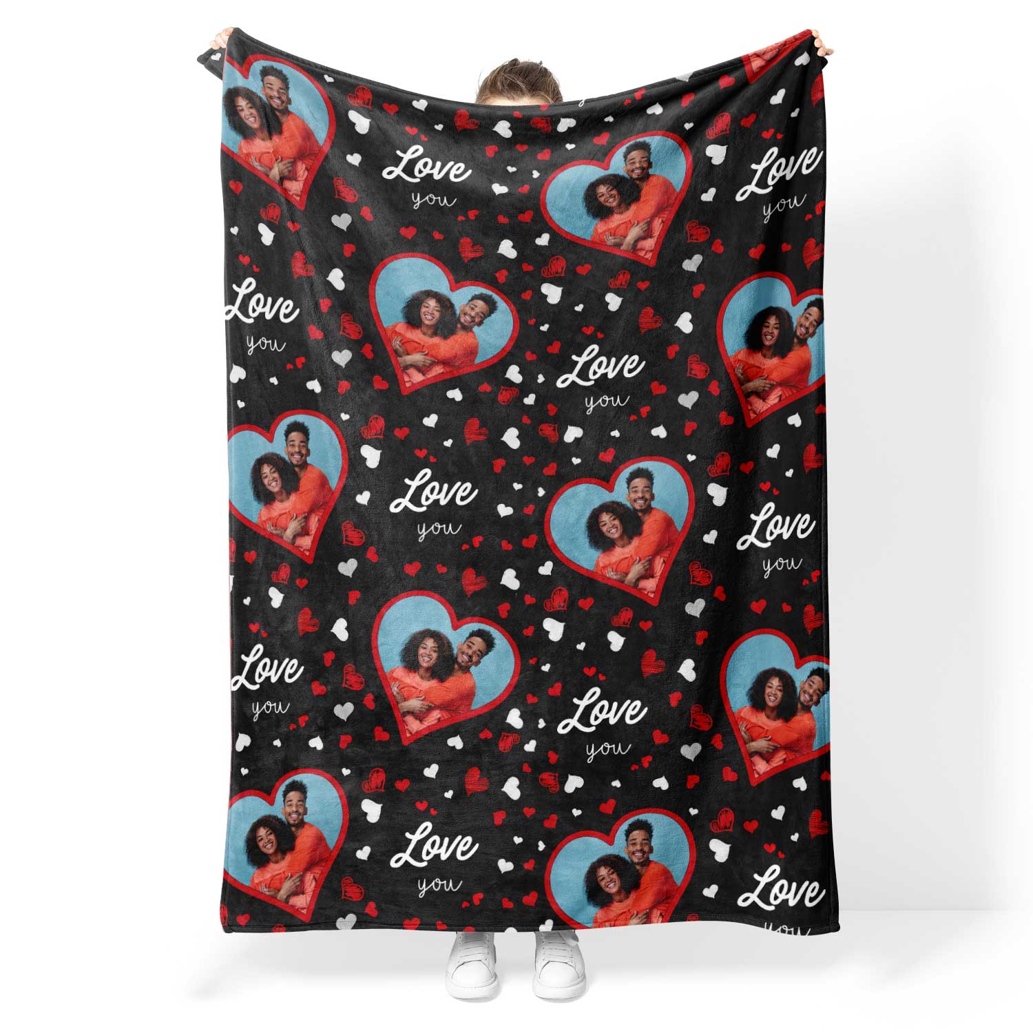 Love You Collage Personalised Blanket