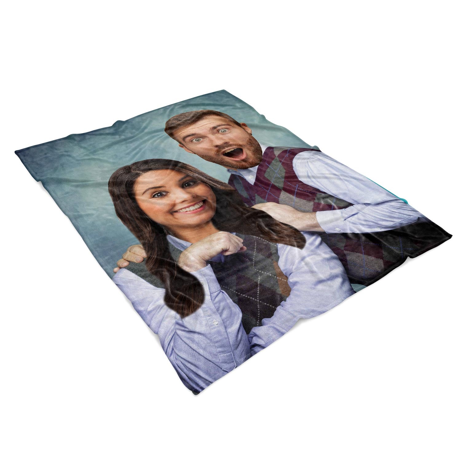 Retro Couple Personalised Blanket