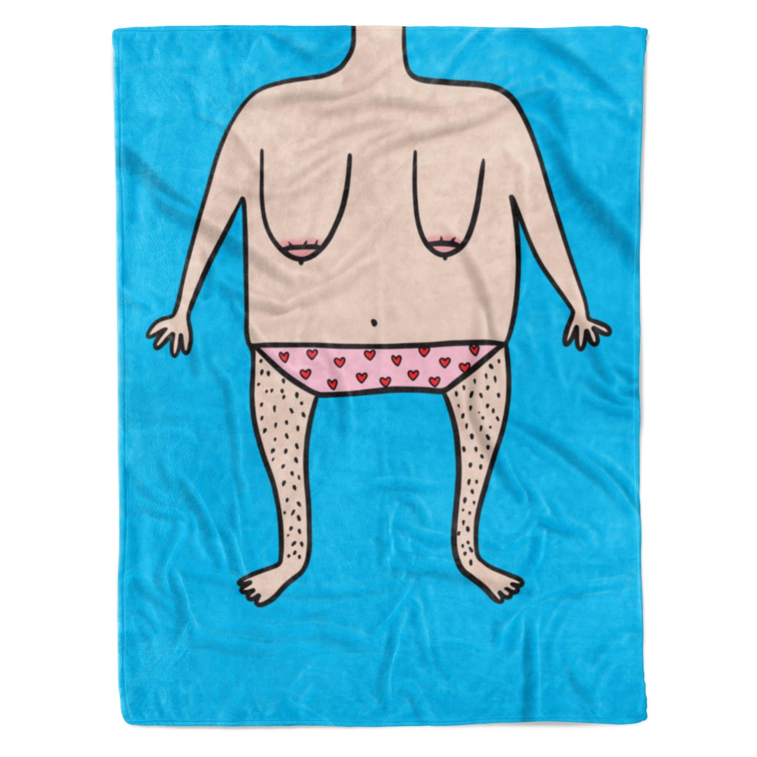 Funny Nude Doodle Personalised Blanket