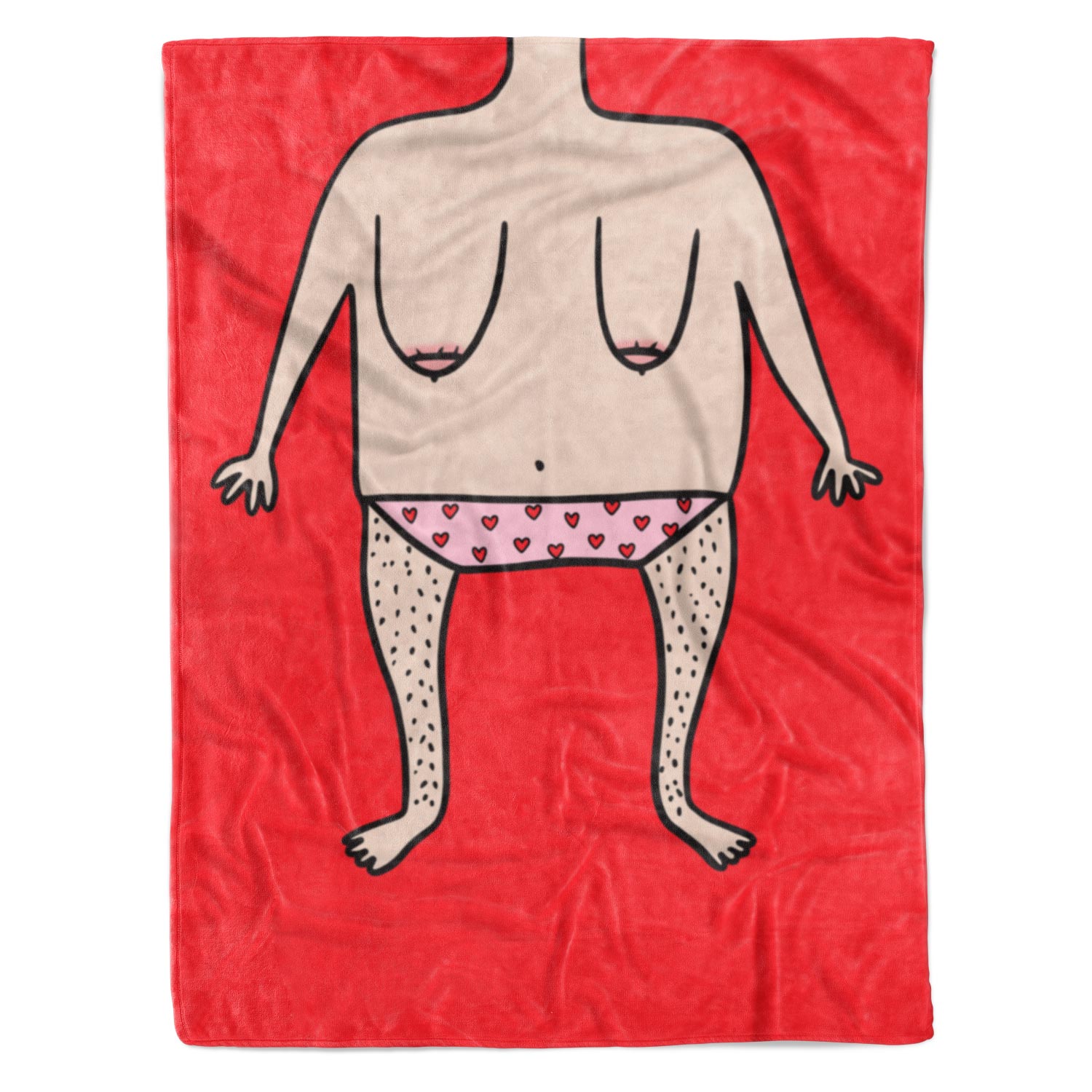 Funny Nude Doodle Personalised Blanket