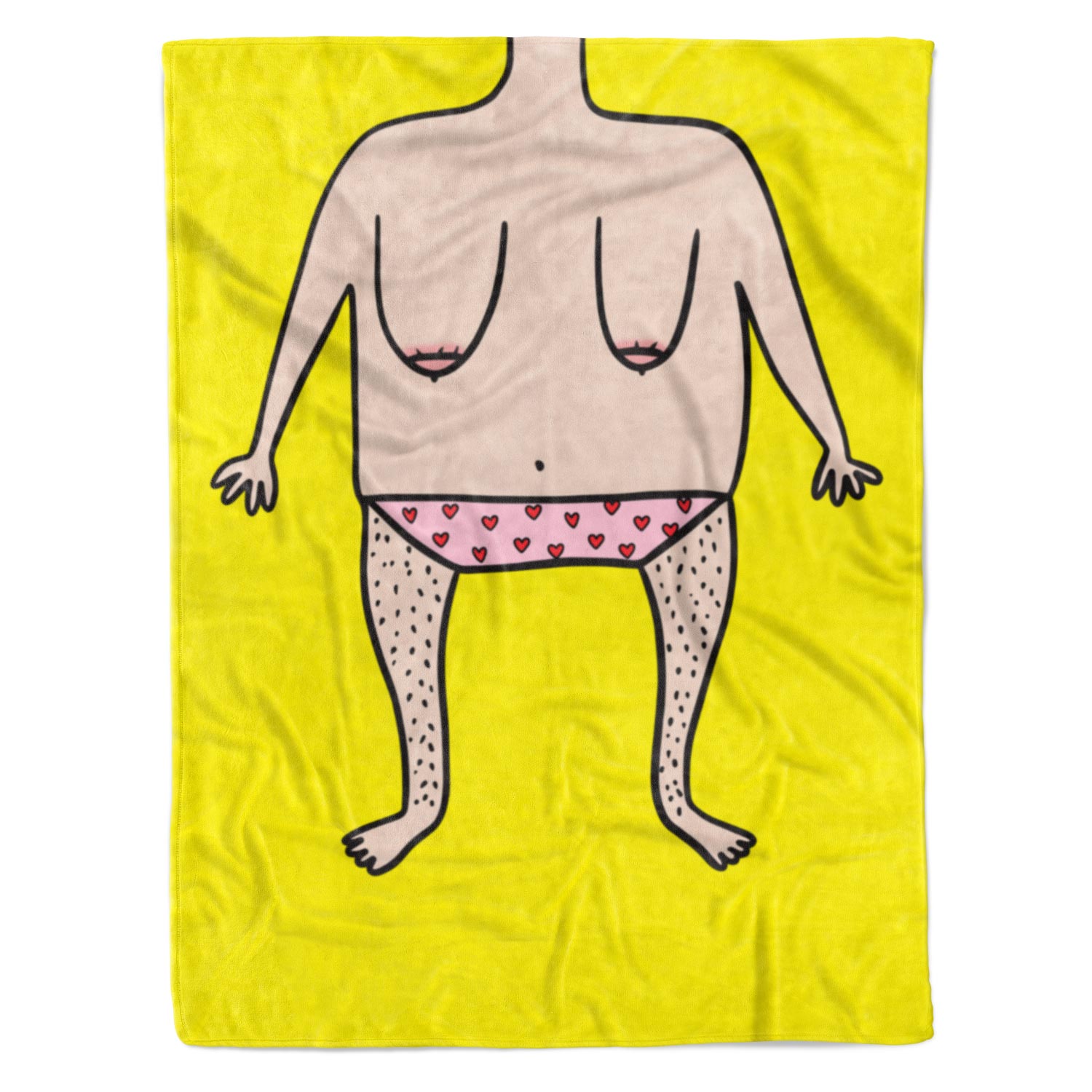 Funny Nude Doodle Personalised Blanket