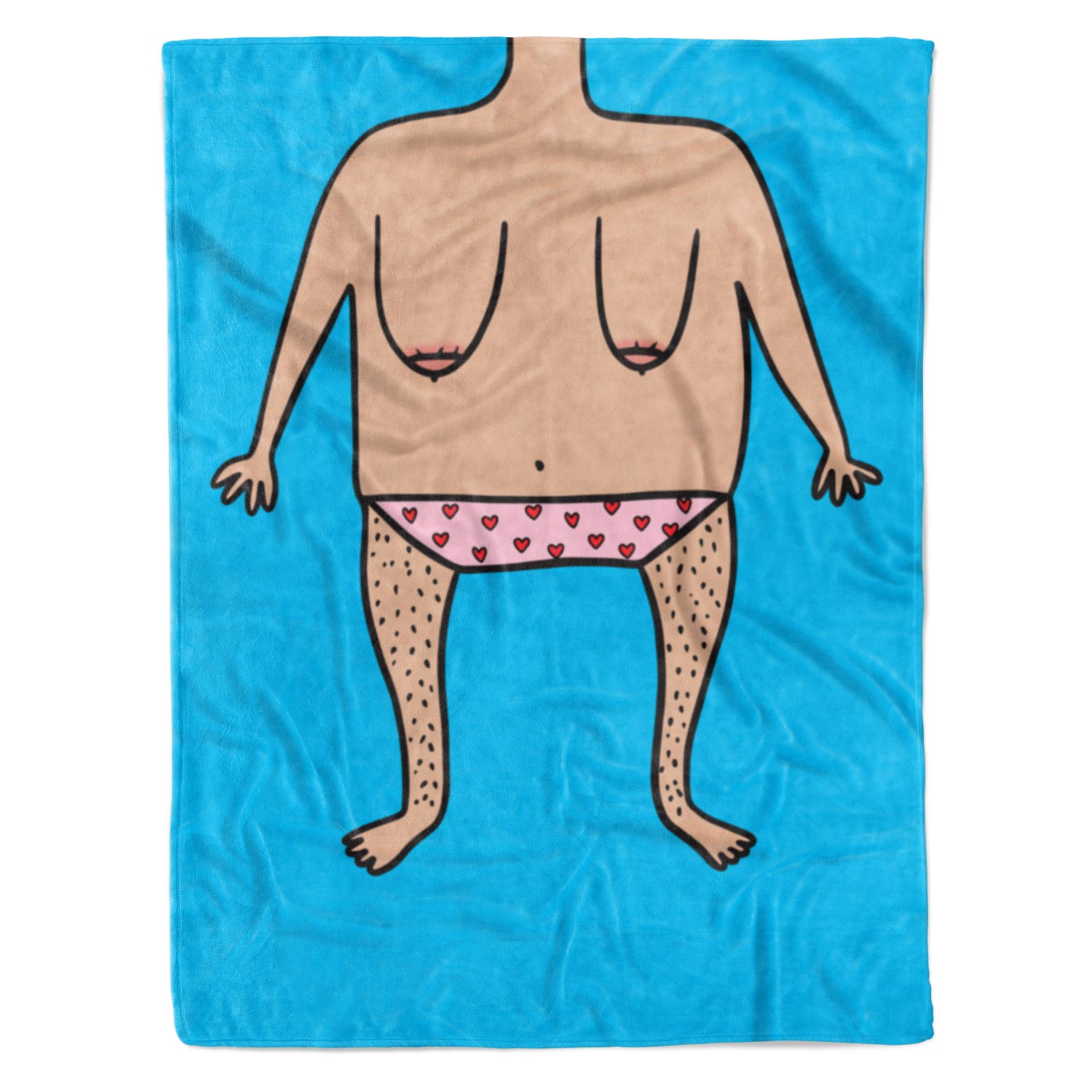 Funny Nude Doodle Personalised Blanket