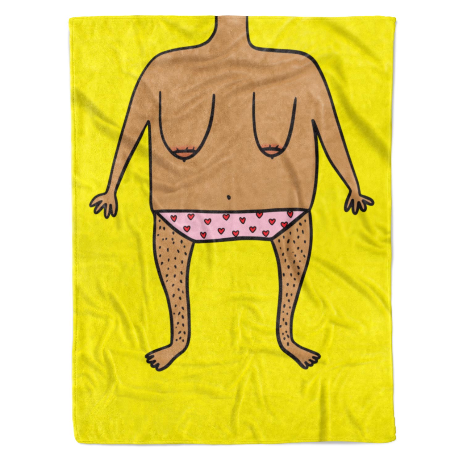 Funny Nude Doodle Personalised Blanket