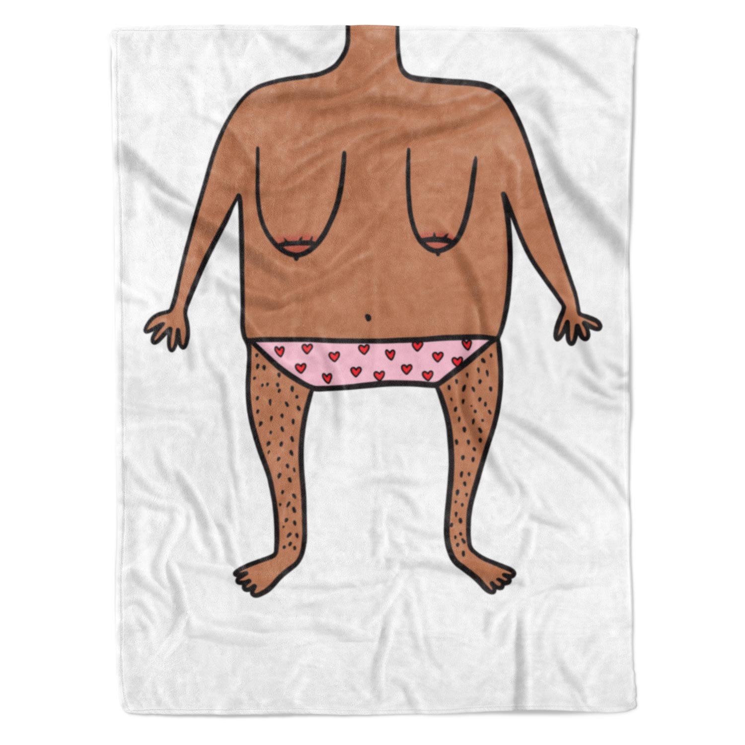 Funny Nude Doodle Personalised Blanket
