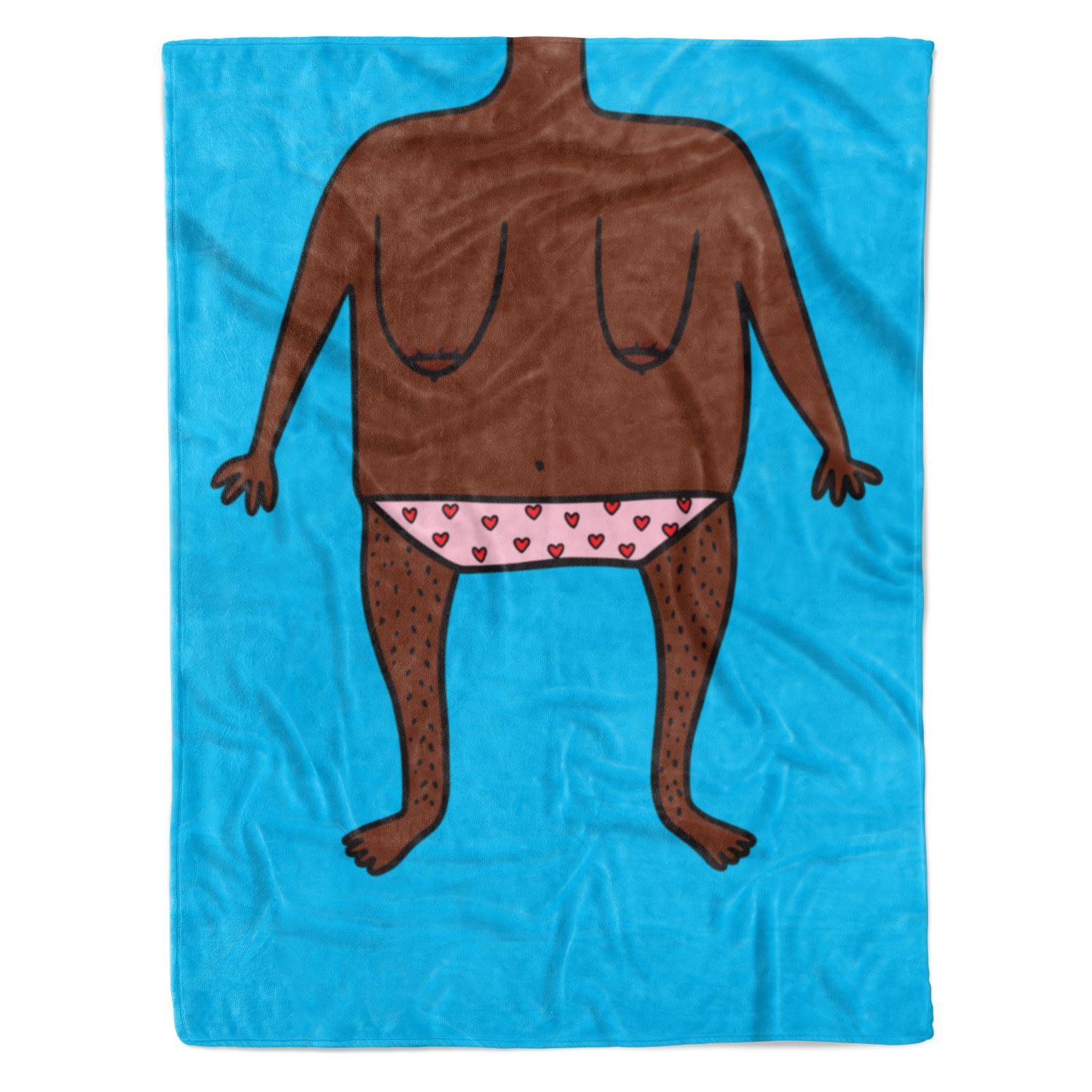 Funny Nude Doodle Personalised Blanket
