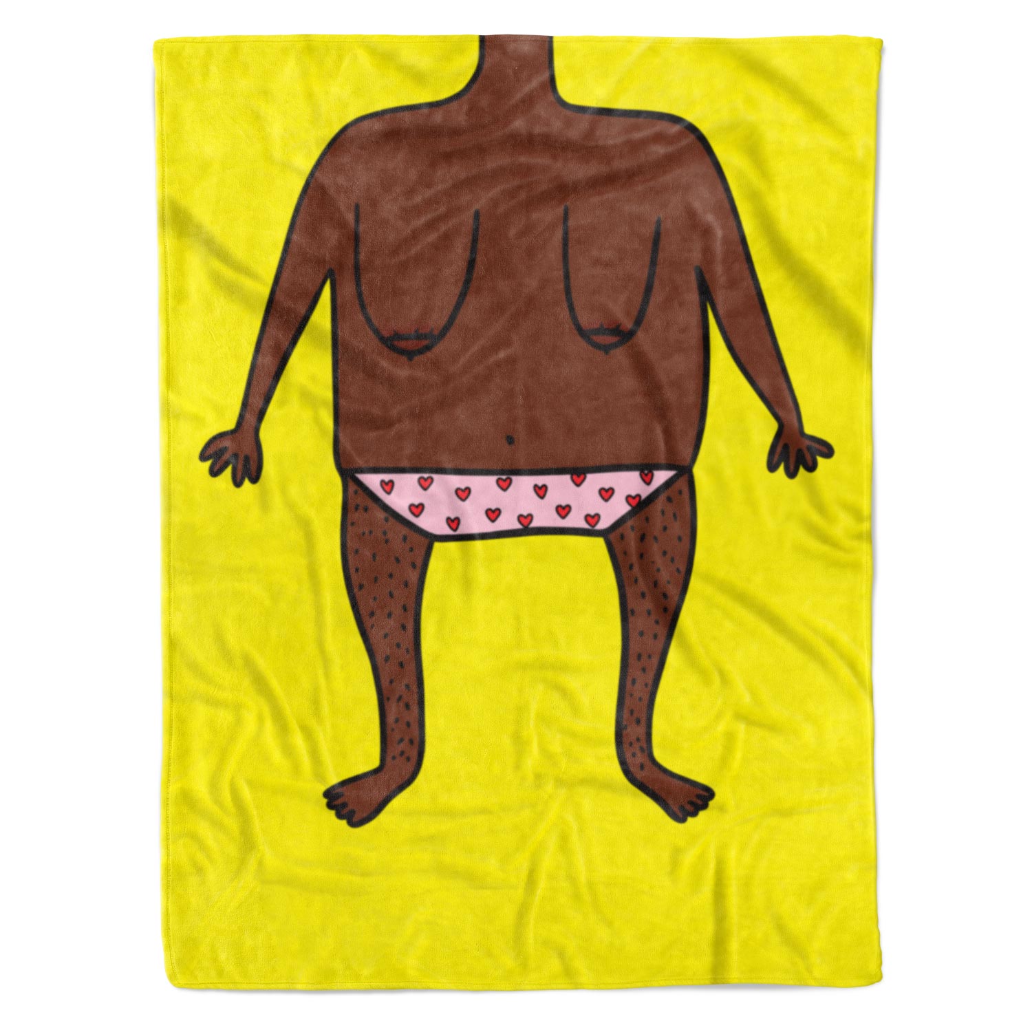 Funny Nude Doodle Personalised Blanket