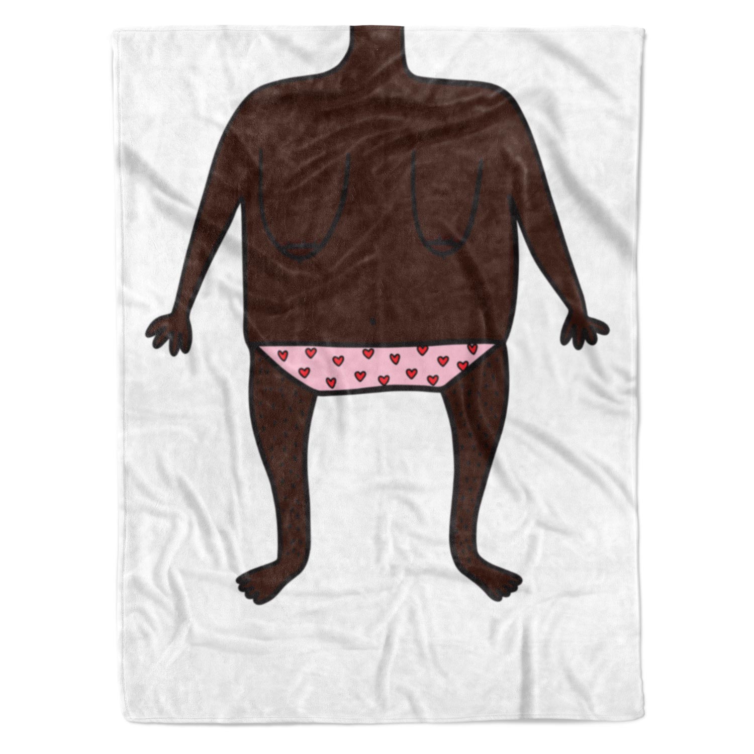 Funny Nude Doodle Personalised Blanket