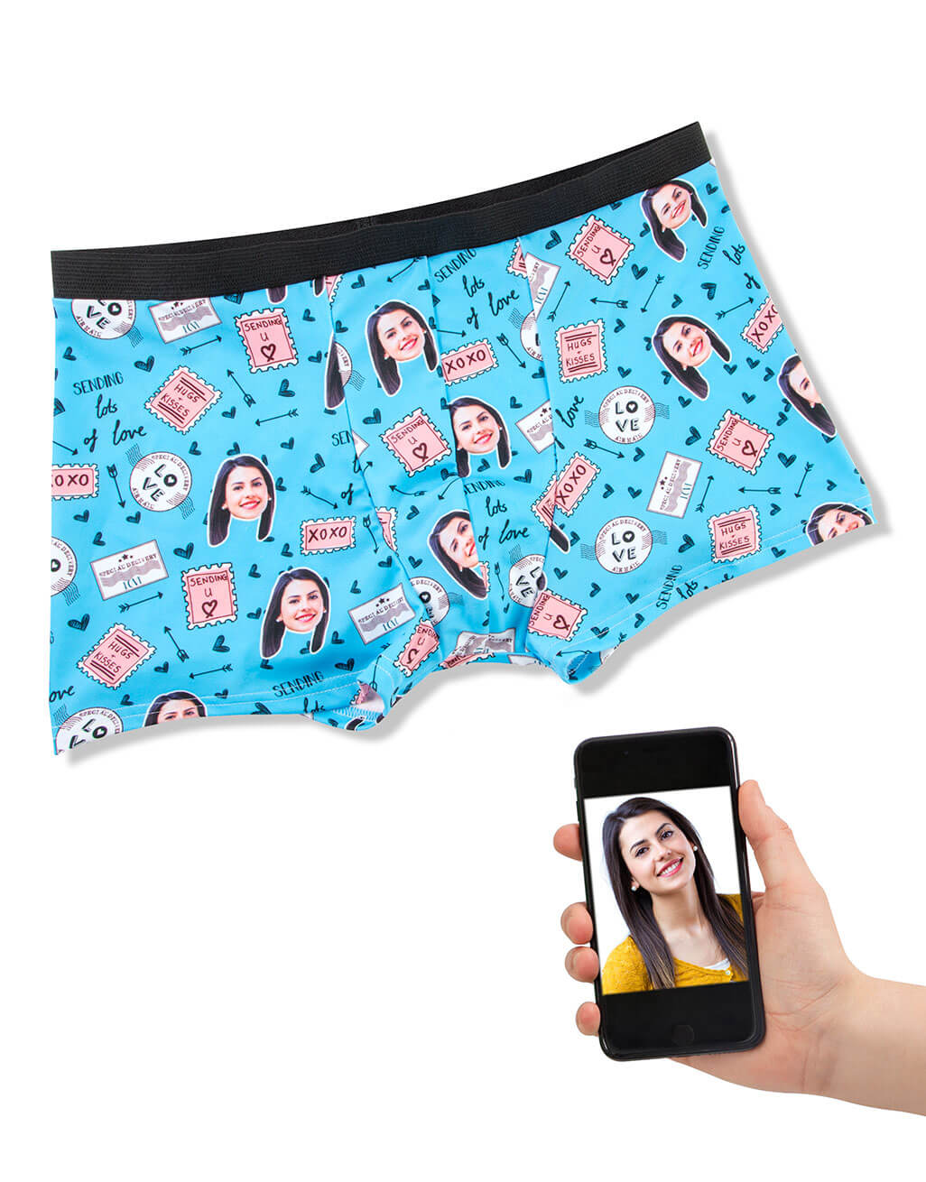 Love Stamps Face Boxers