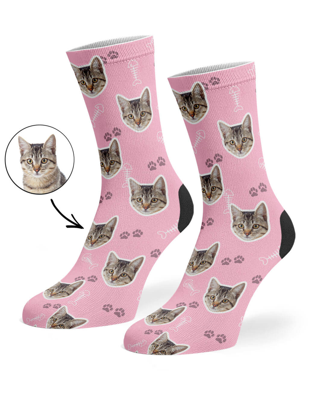 Baby Pink Your Cat On Socks