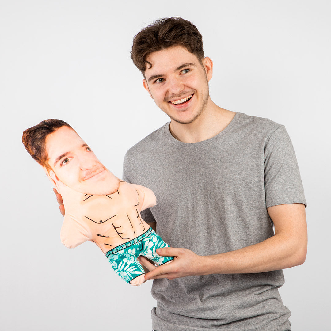 Personalised Beach Boy Face Pillow