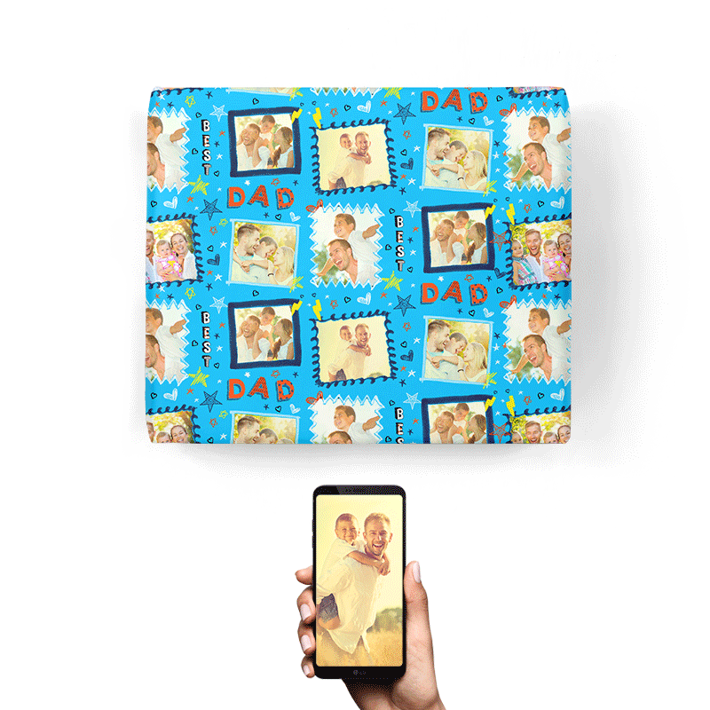 Best Dad Frame Wrapping Paper