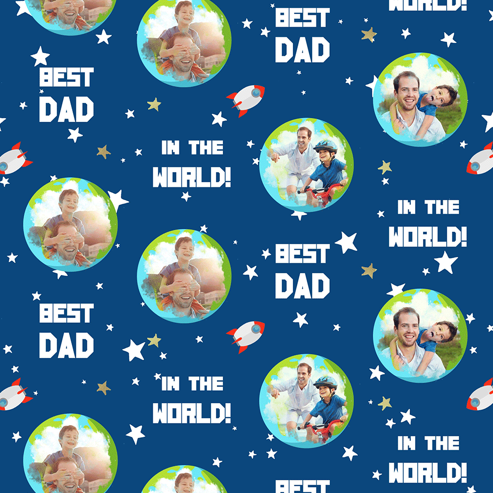 Best Dad In The World Wrapping Paper