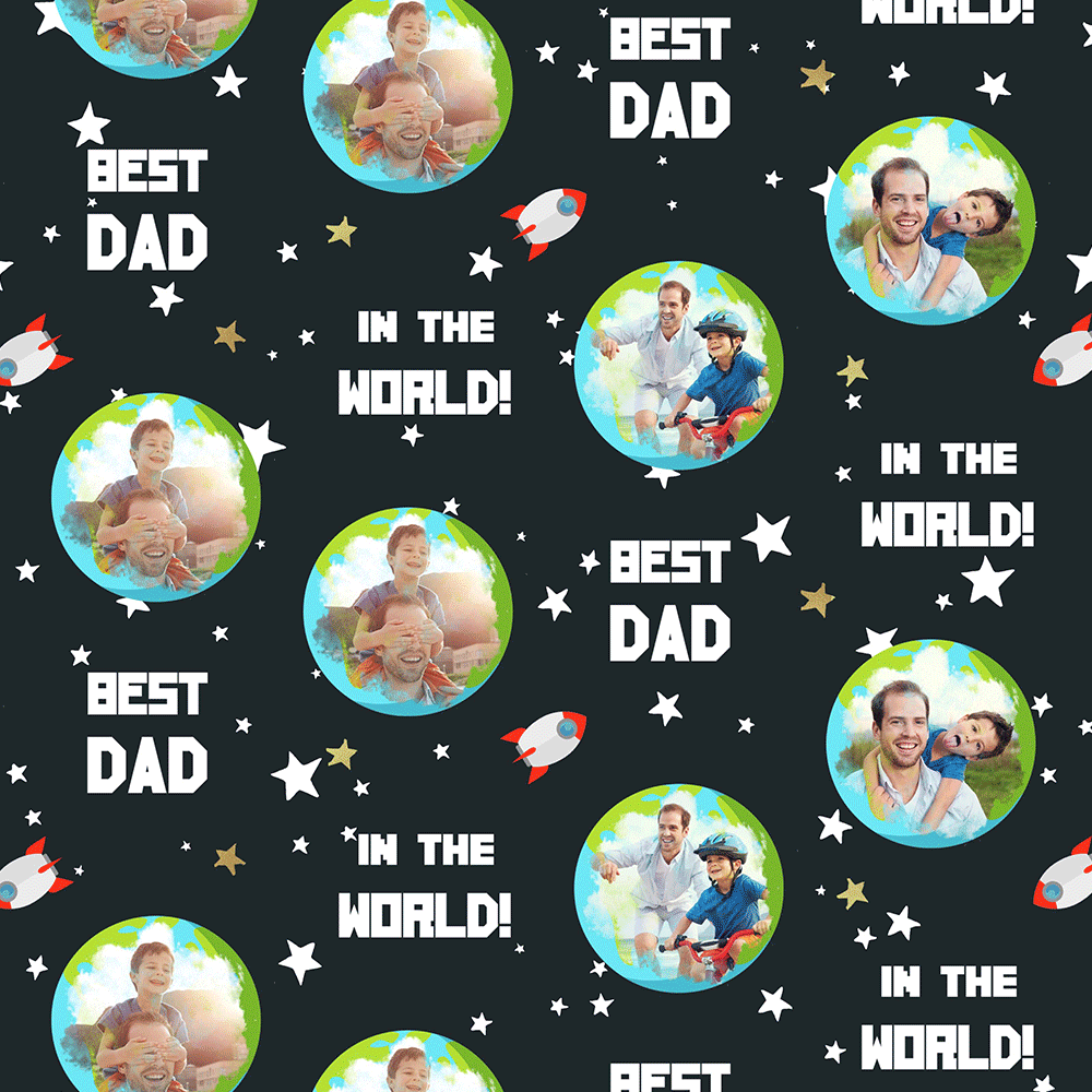 Best Dad In The World Wrapping Paper