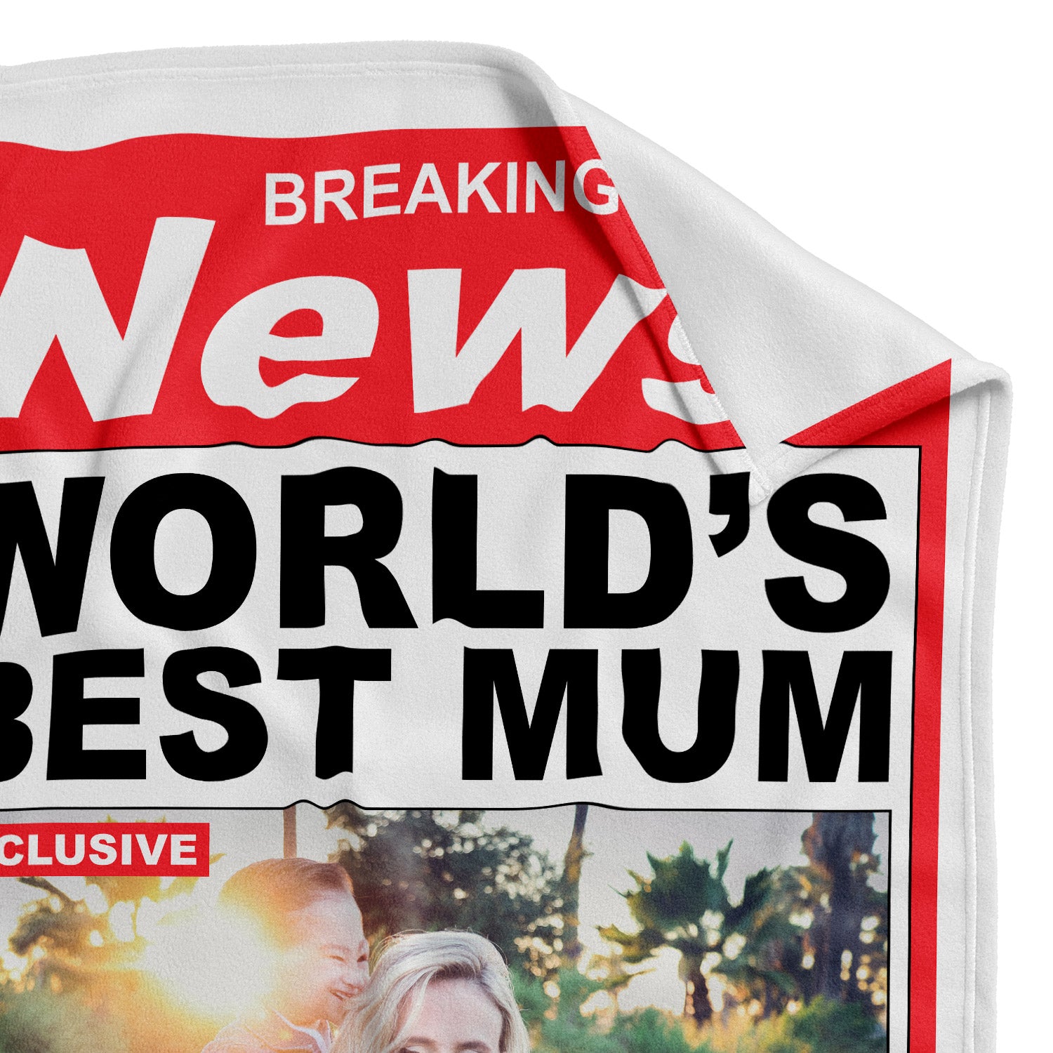 world's best mum personalised blanket