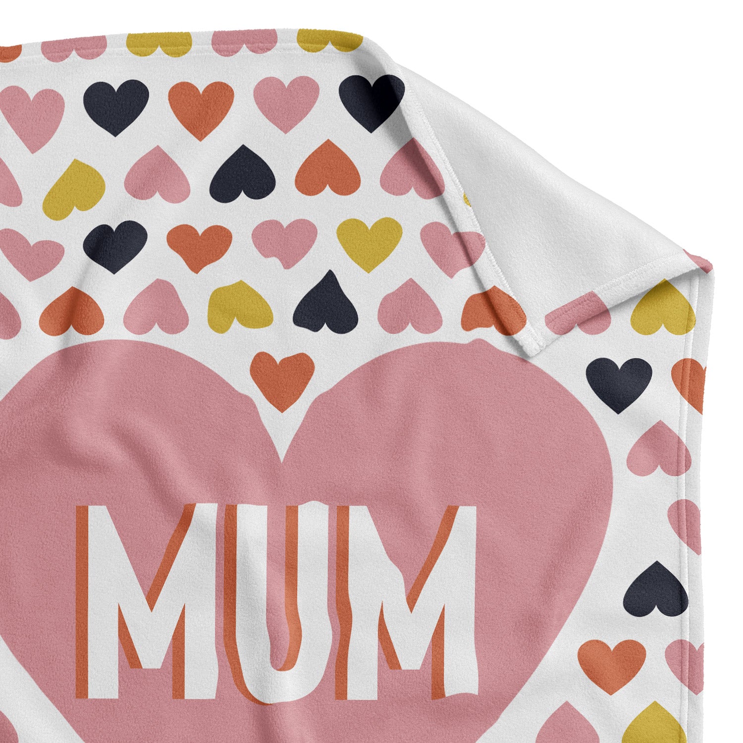 mum heart personalised blanket