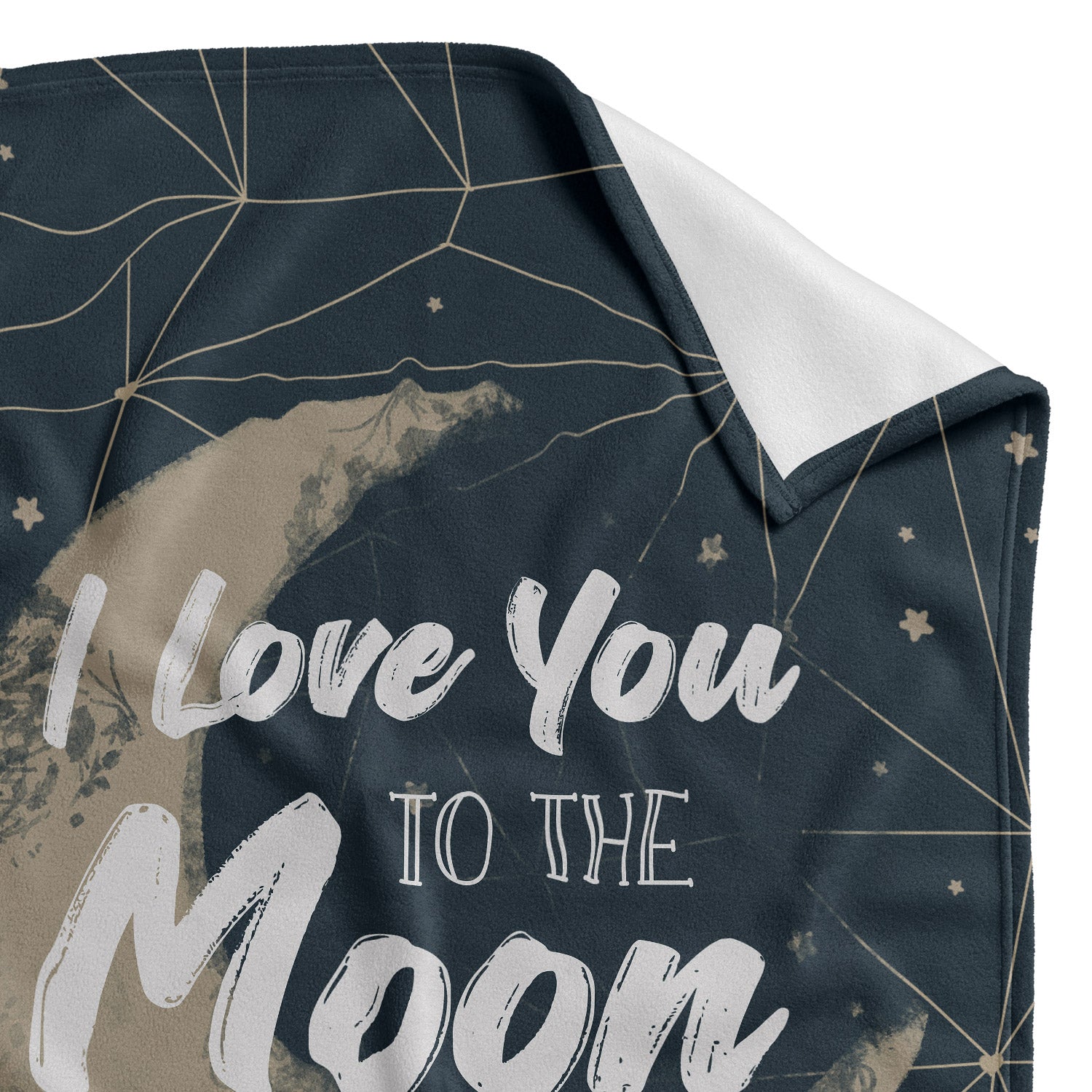 I love you to the moon personalised blanket
