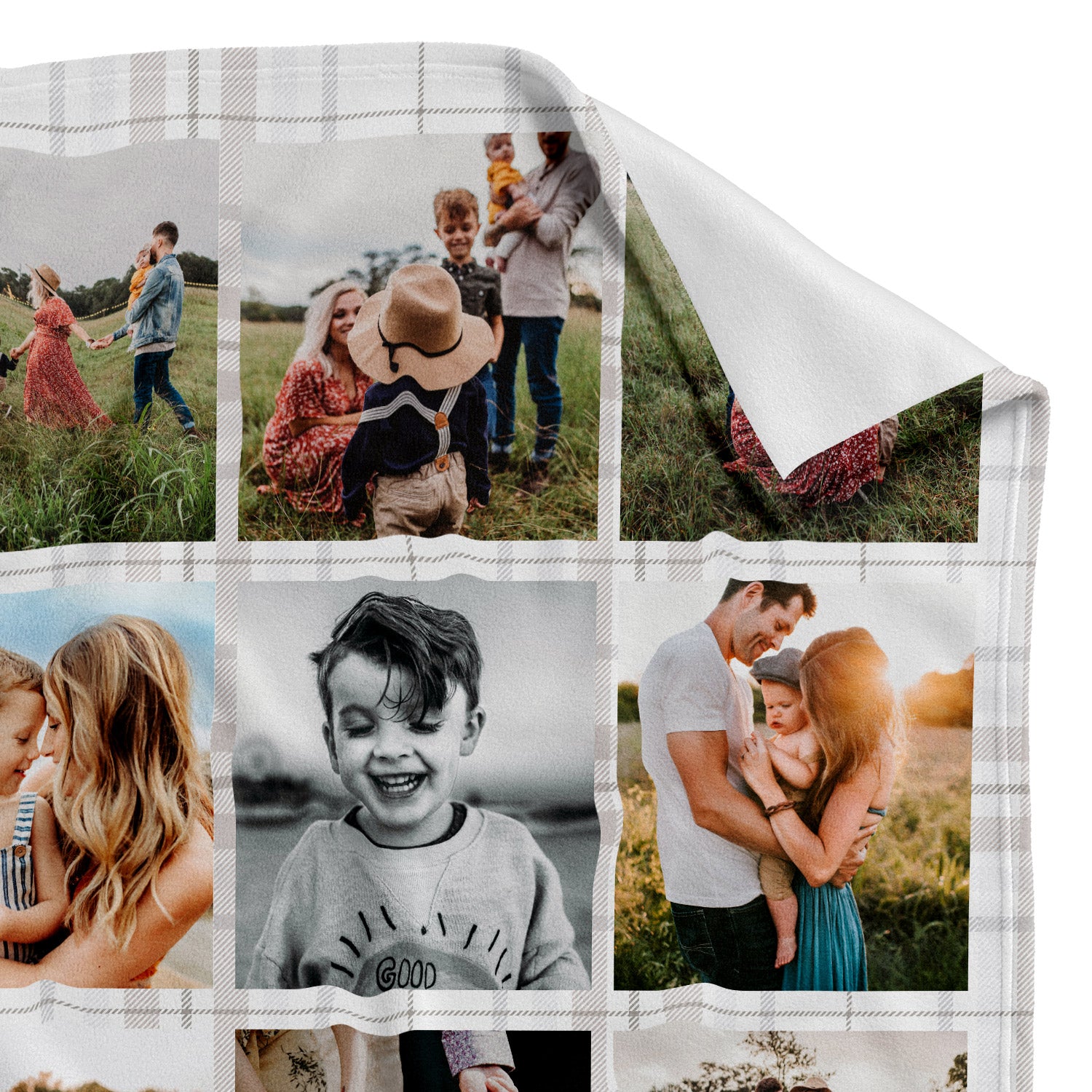 your family photo personalised blanket