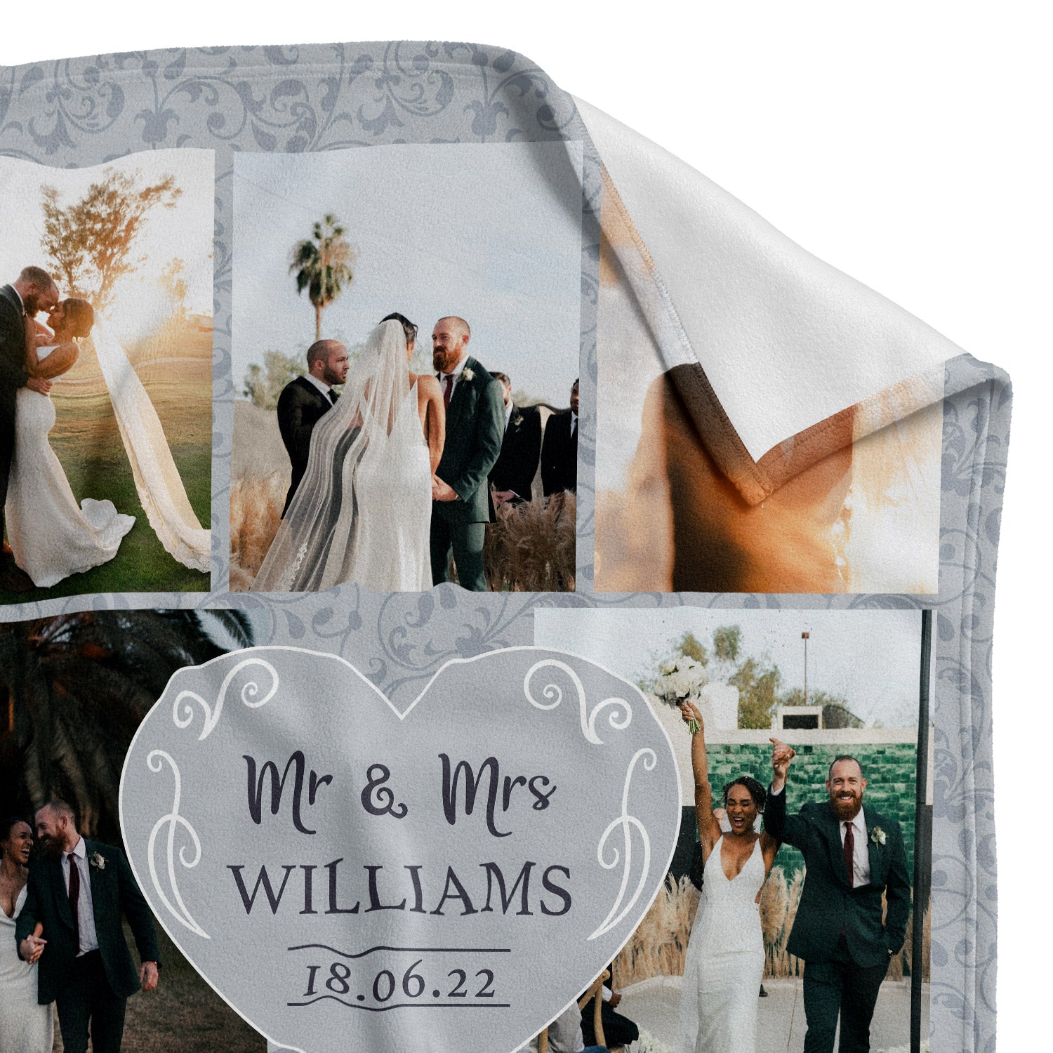 Mr & Mrs *Surname* & *Date* Personalised Blanket