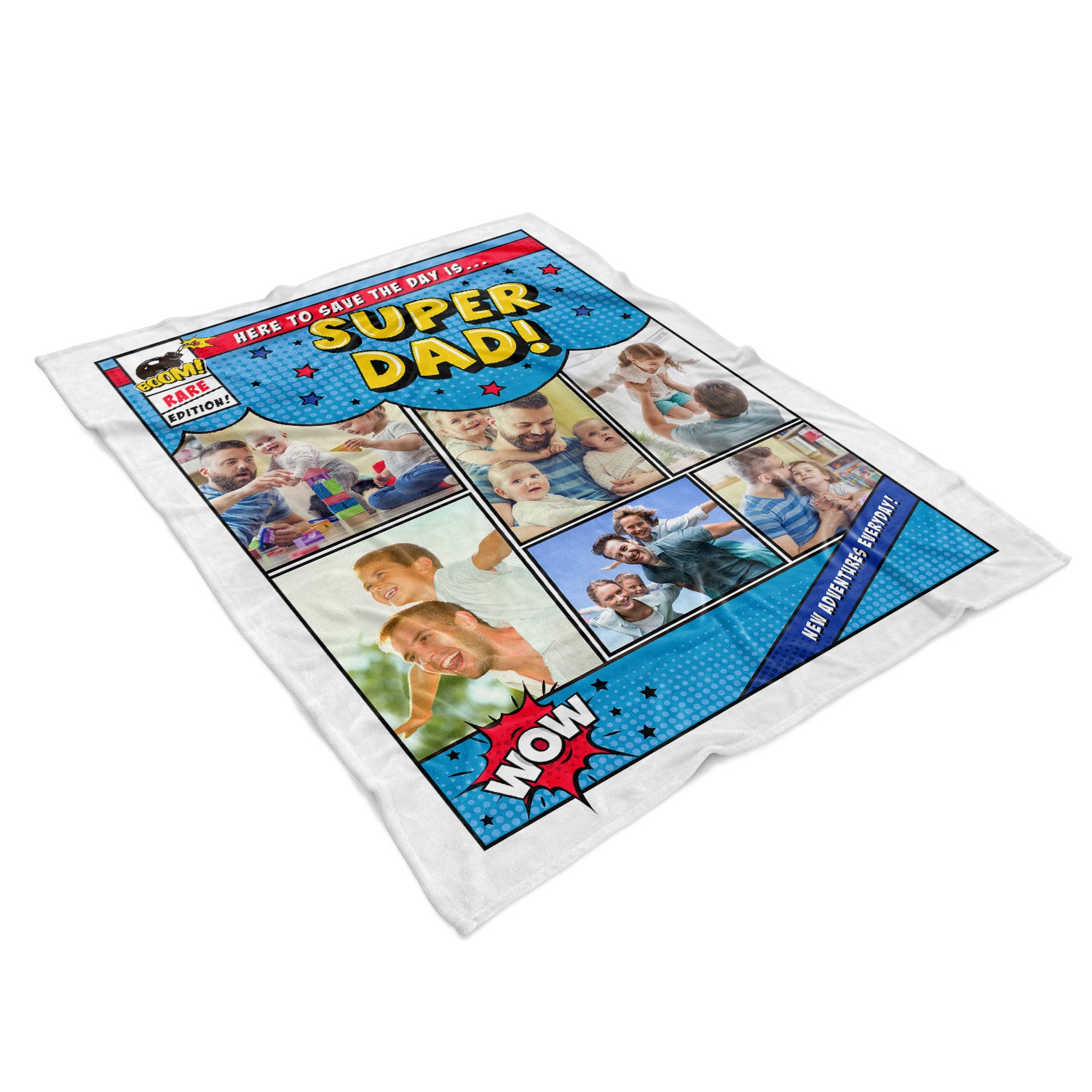 Super Dad Comic Personalised Blanket