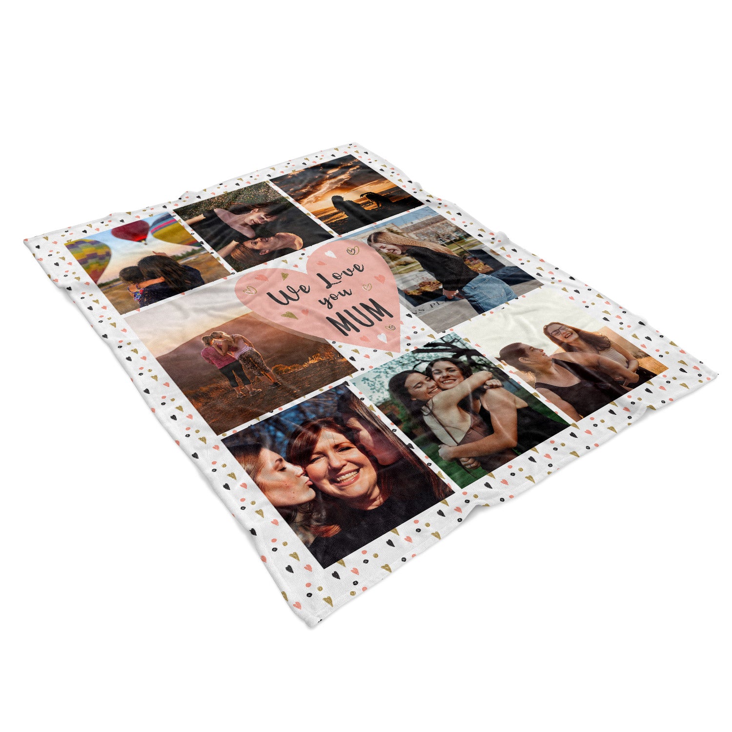We Love You Mum Personalised Blanket