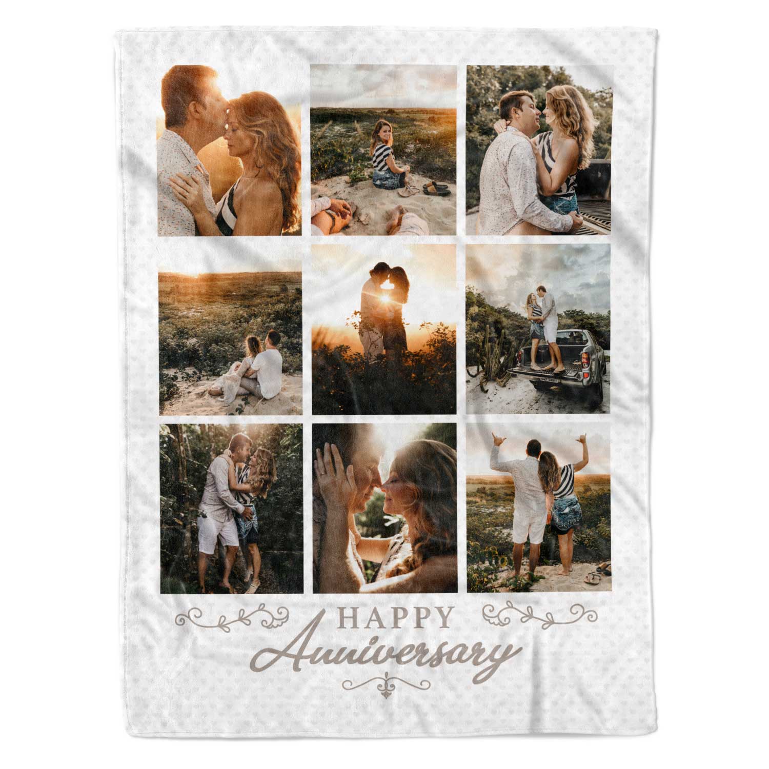 Happy Anniversary Personalised Blanket