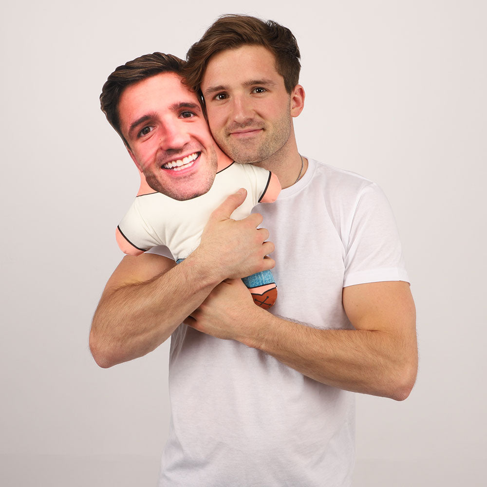 Personalised Boy Face Pillow Doll & Owner