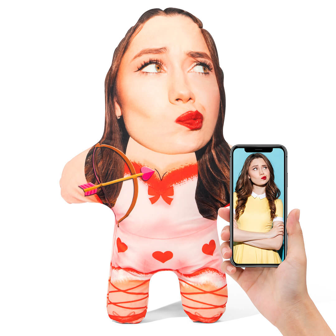 Cupid Girl Face Pillow