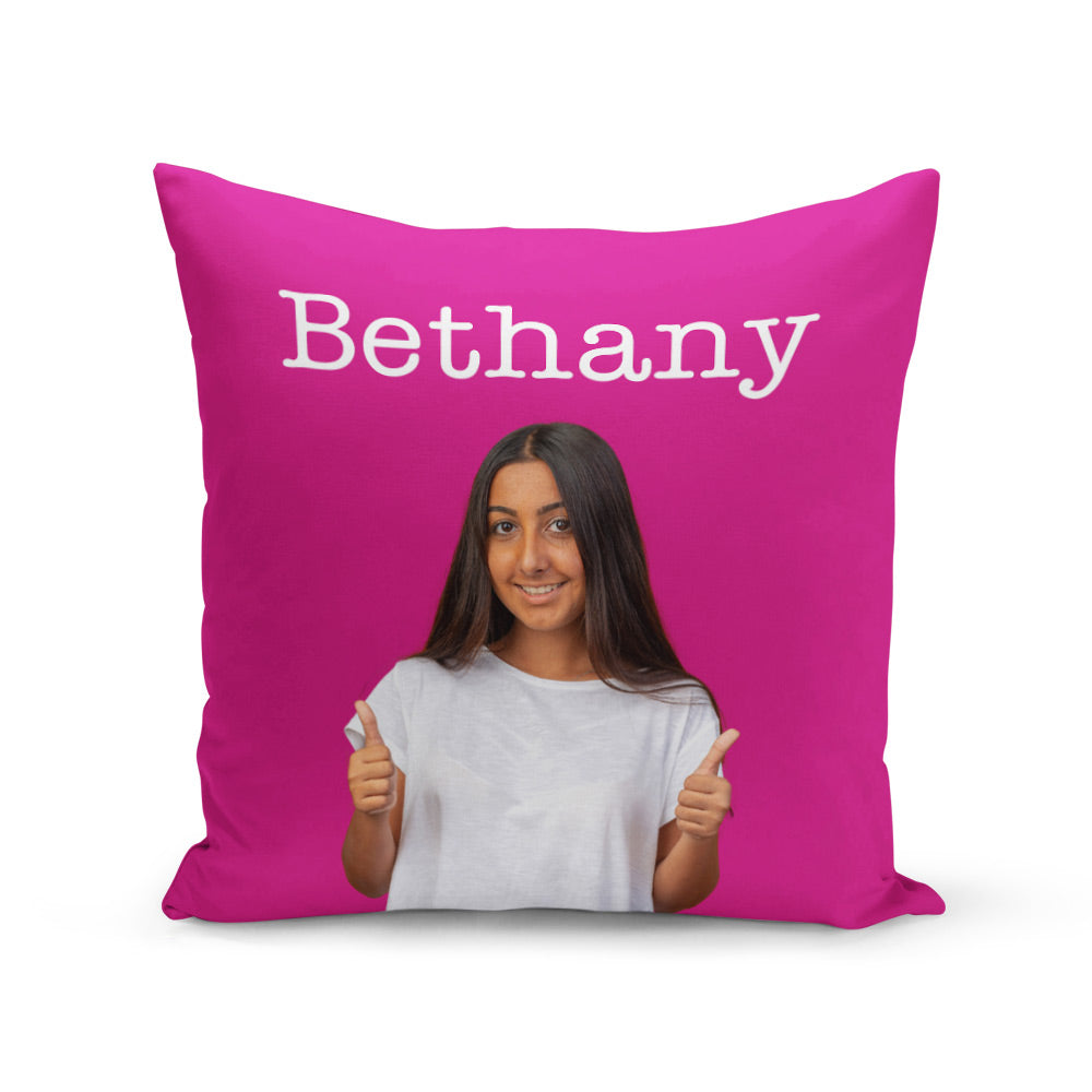 Name & Face Personalised Cushion