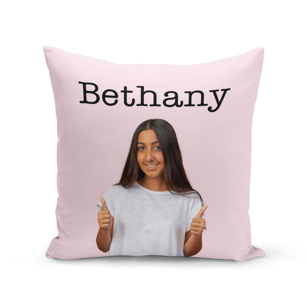 Name & Face Personalised Cushion